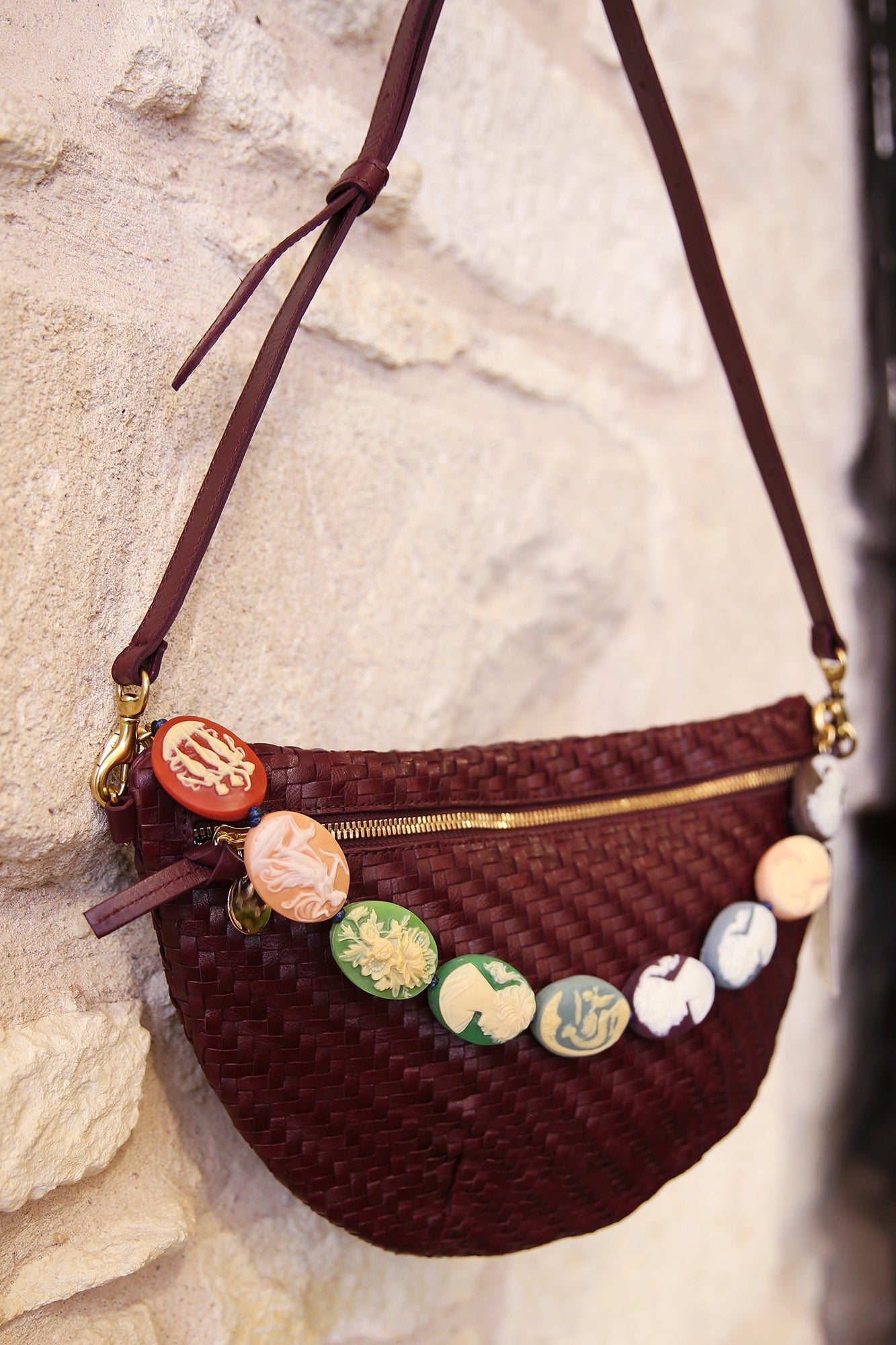 Grande Fanny Cassis Woven Zig-Zag