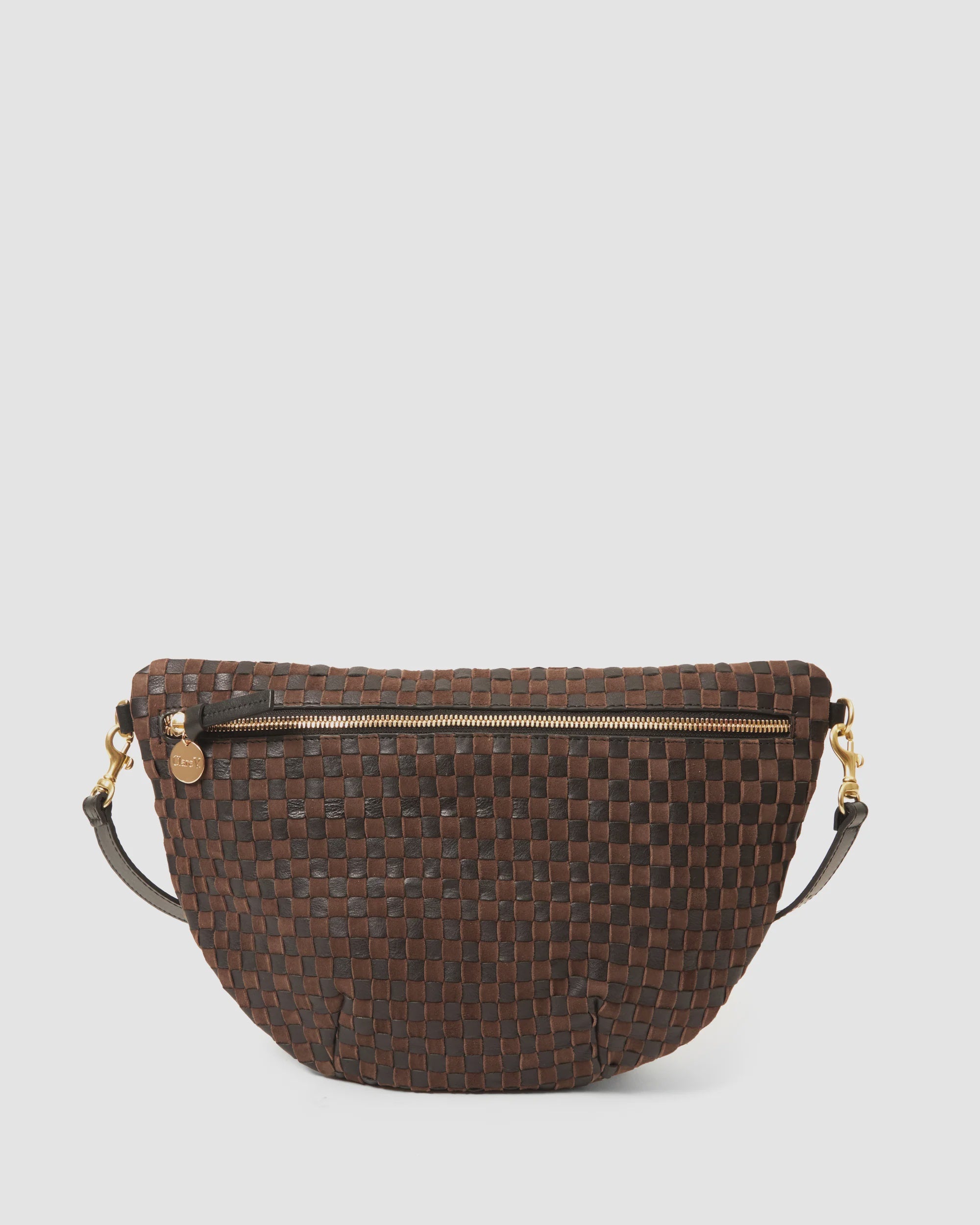 Grande Fanny Black/Chocolate Woven Checker Mini Bag