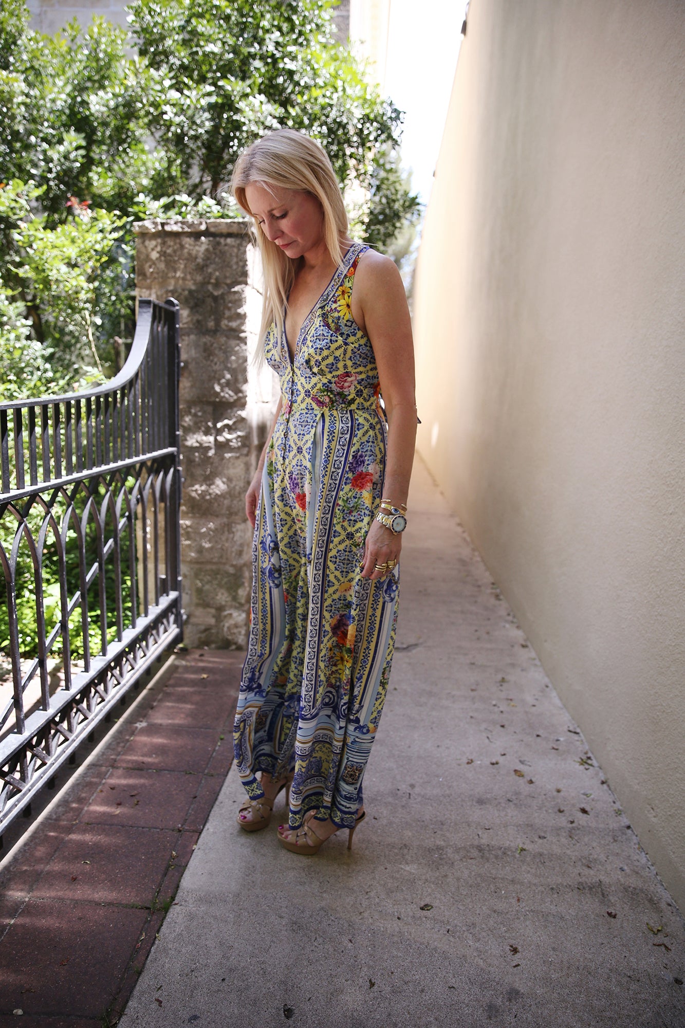 Halterneck Jumpsuit With Tie Neck S