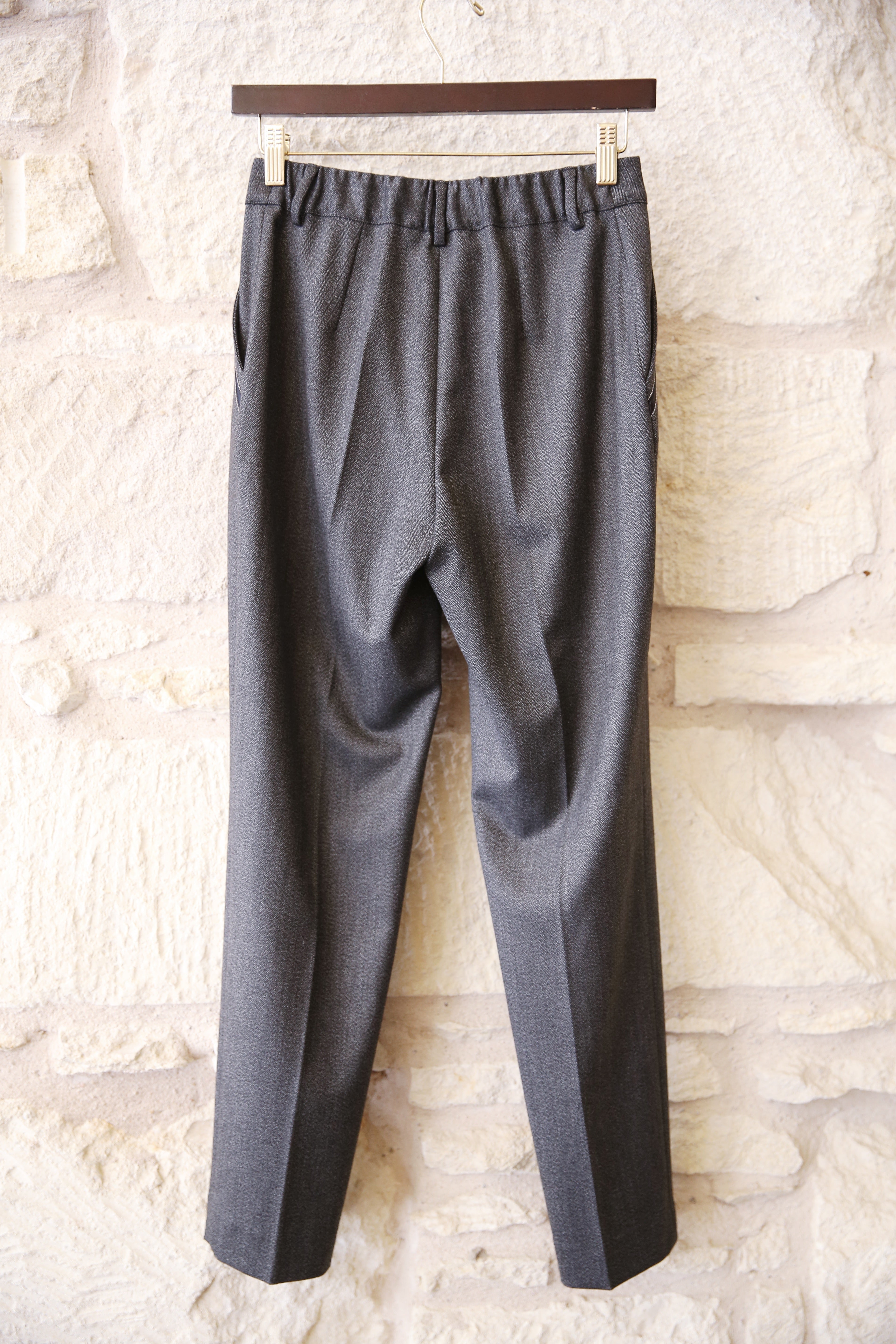 Herringbone Trouser With Detailed Pocket