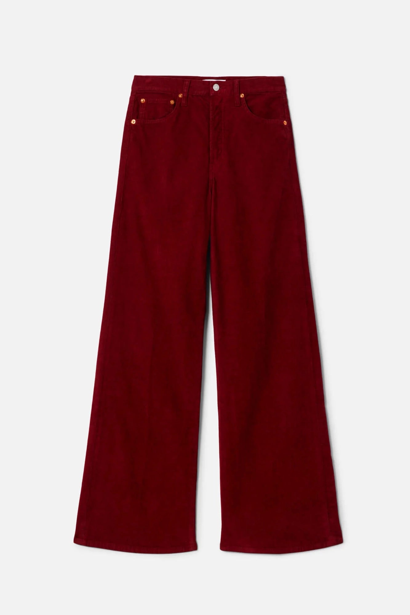 High Rise Wide Leg Beet Cord