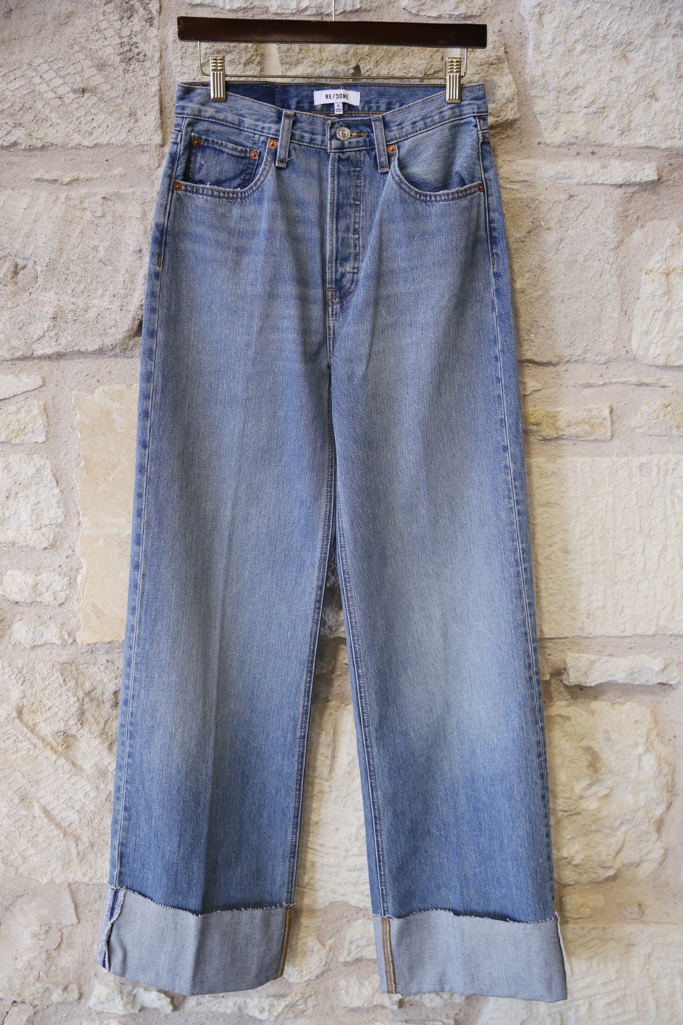 High Rise Wide Leg Cuff