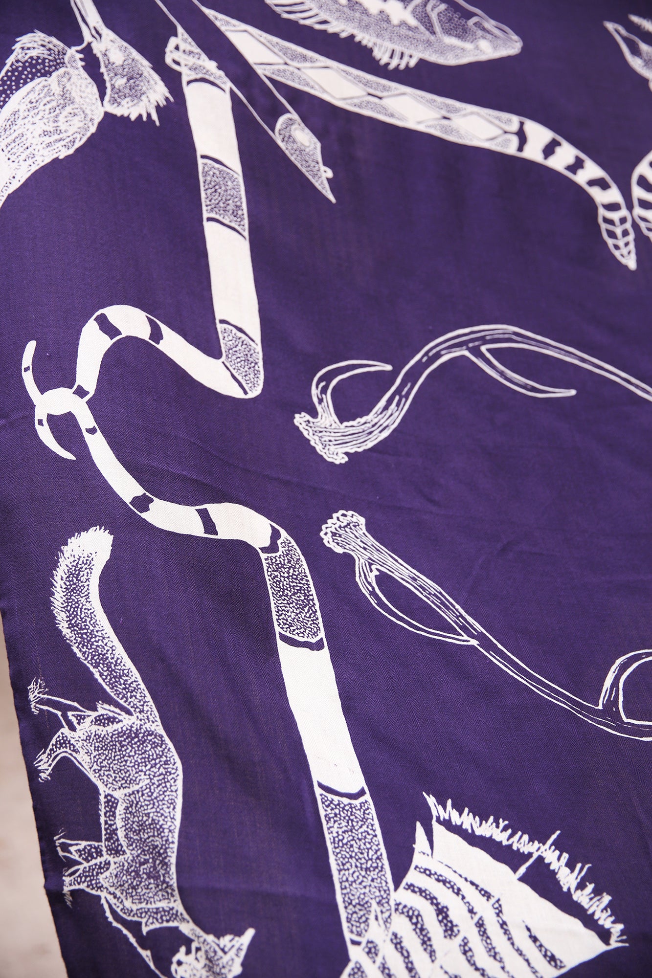 Hill Country After Midnight Cashmere Silk Shawl 54x54"