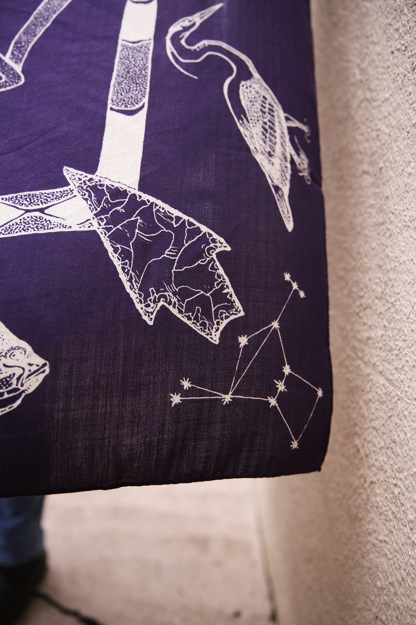 Hill Country After Midnight Cashmere Silk Shawl 54x54"