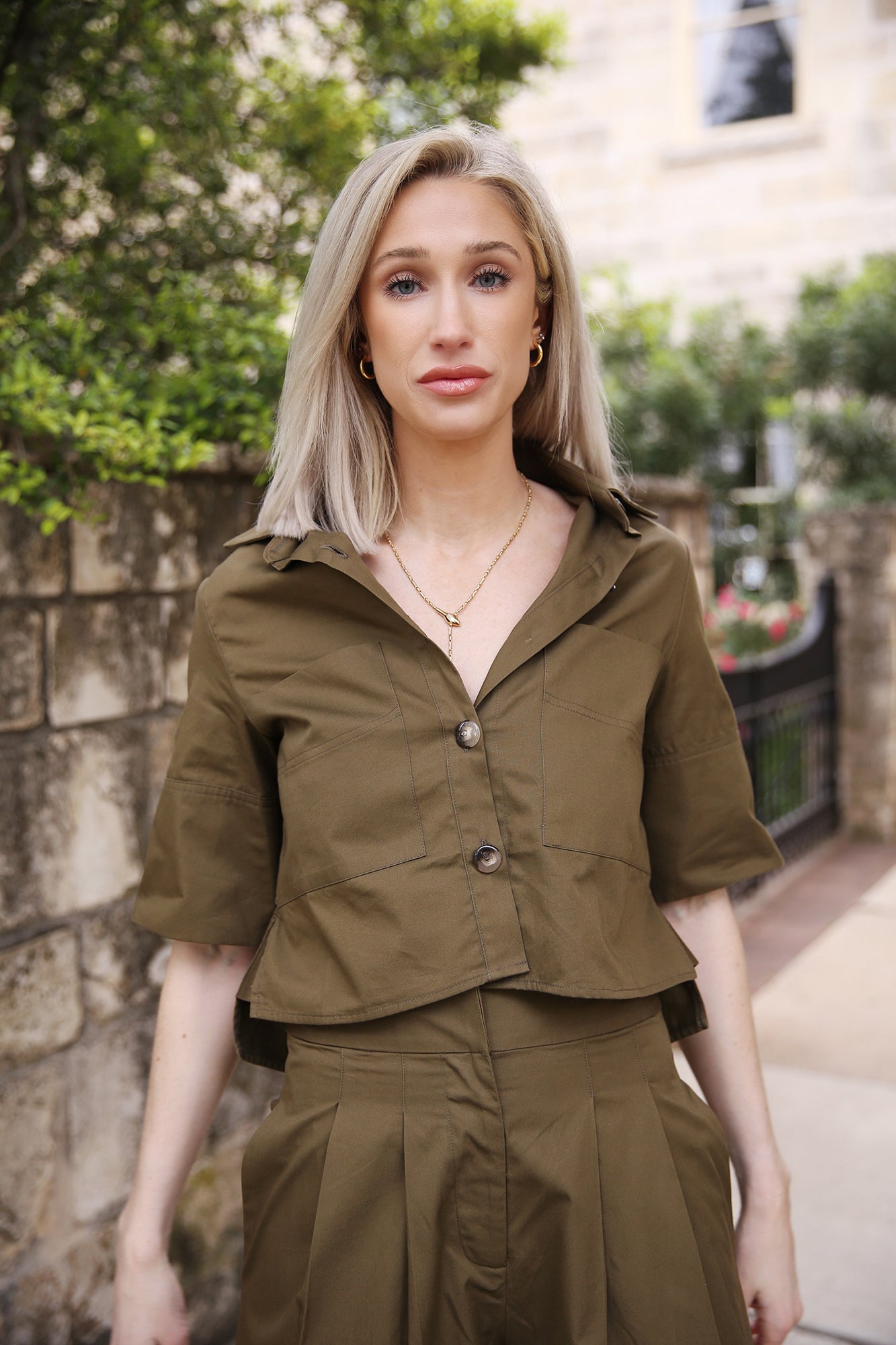 Carter Top Army Green