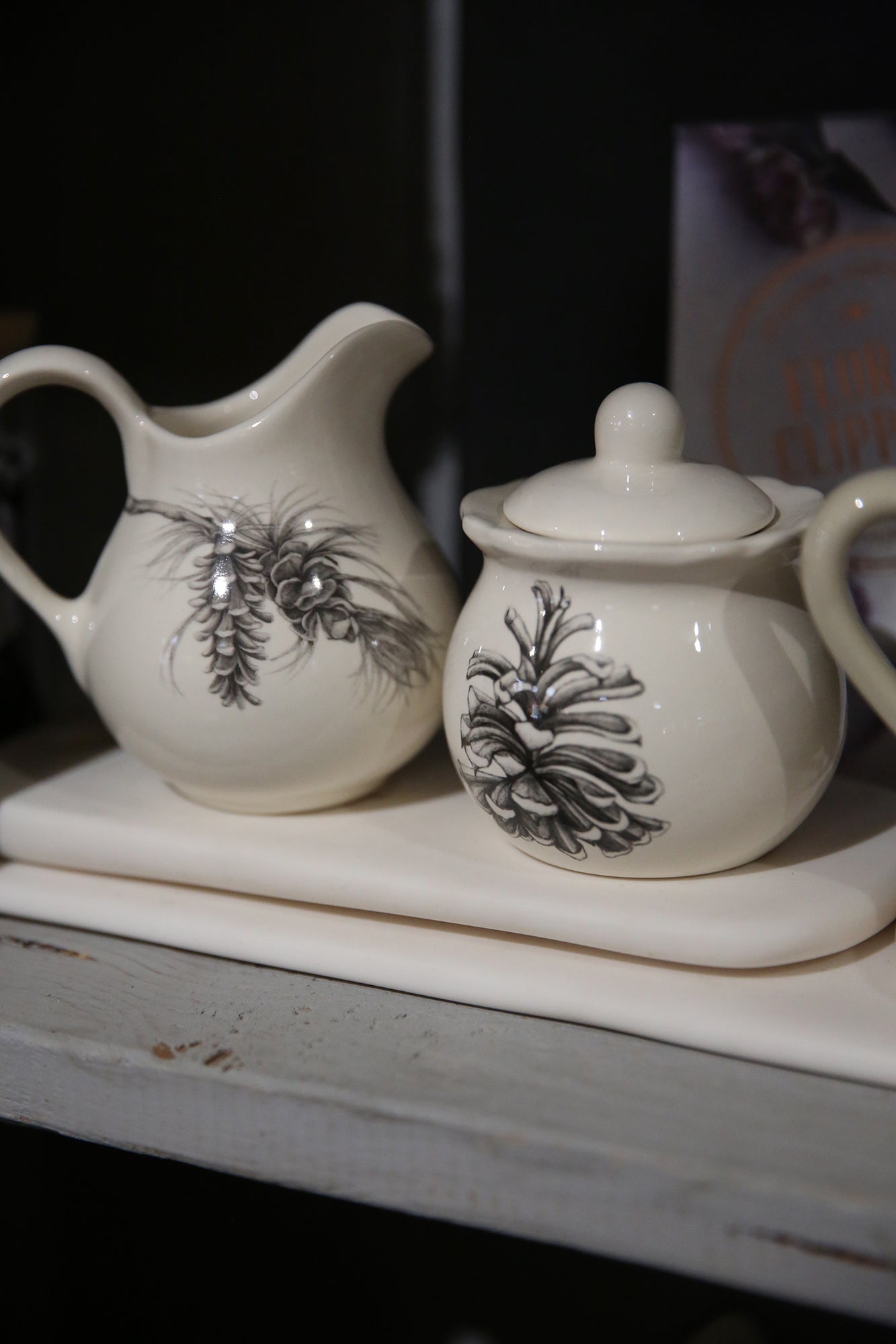 ZINDEL Creamer Pine Branch - White