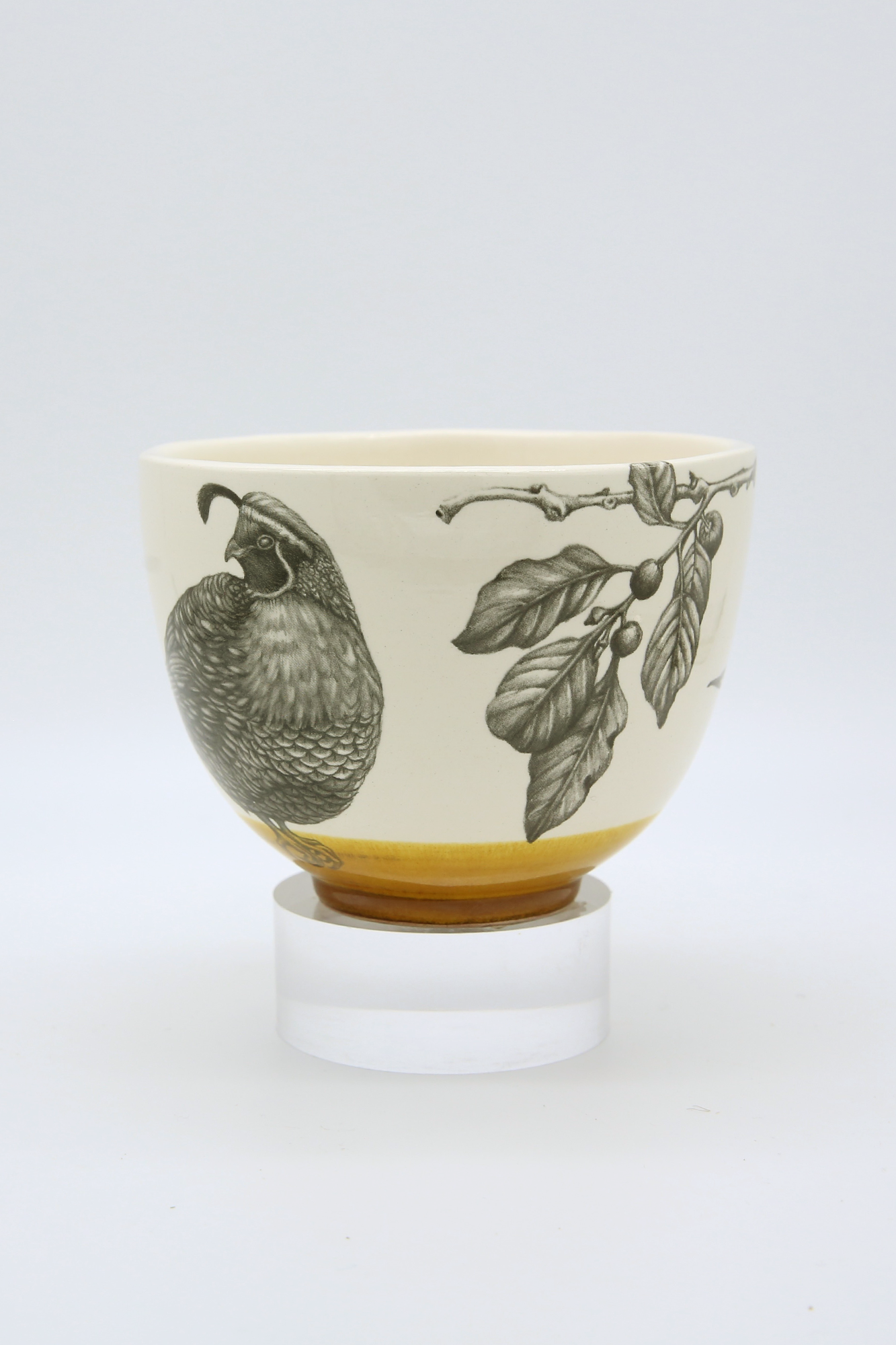 ZINDEL Small Bowl Quail #4 - Amber