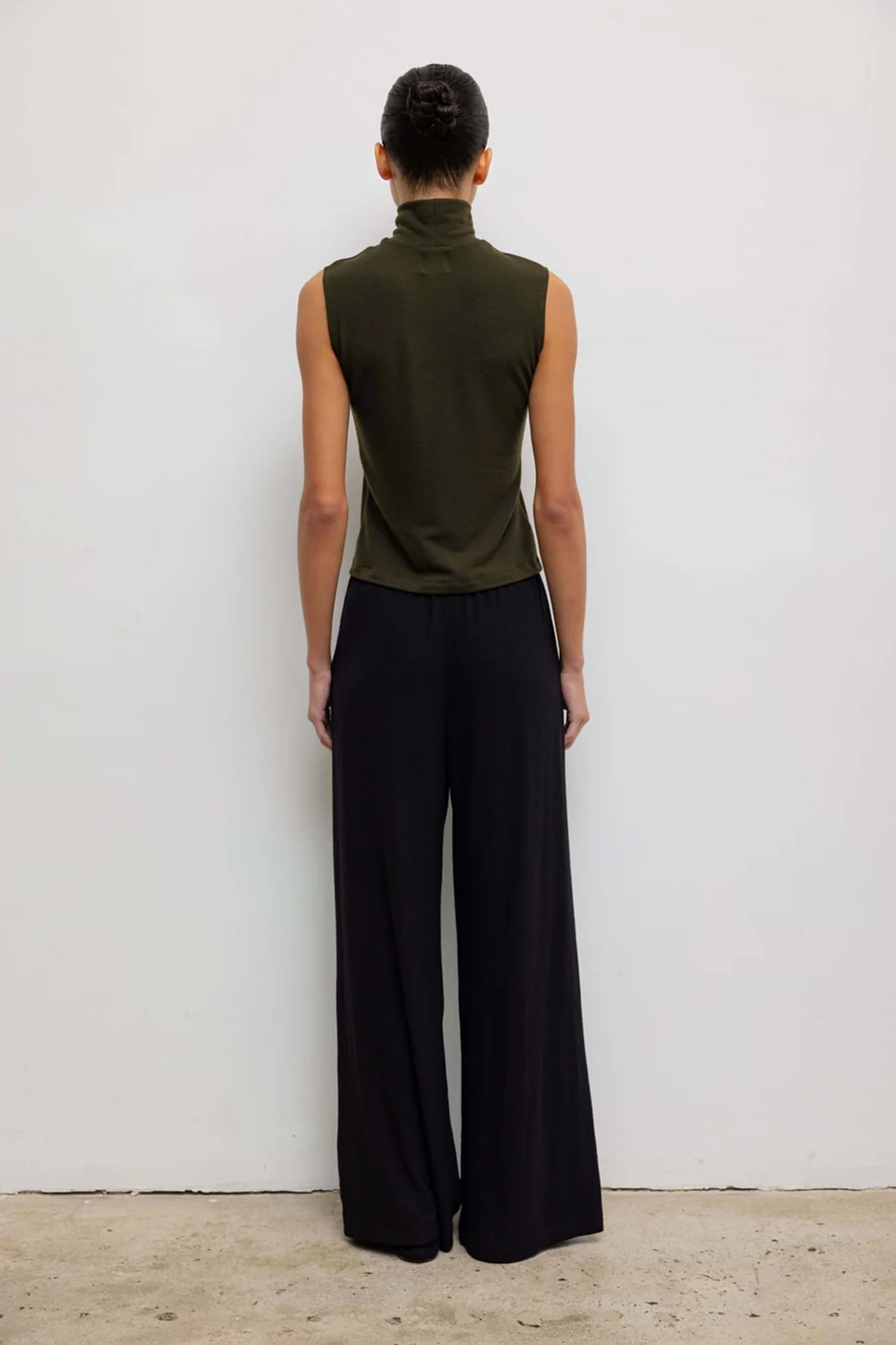 Lauren Sleeveless Turtleneck Moss