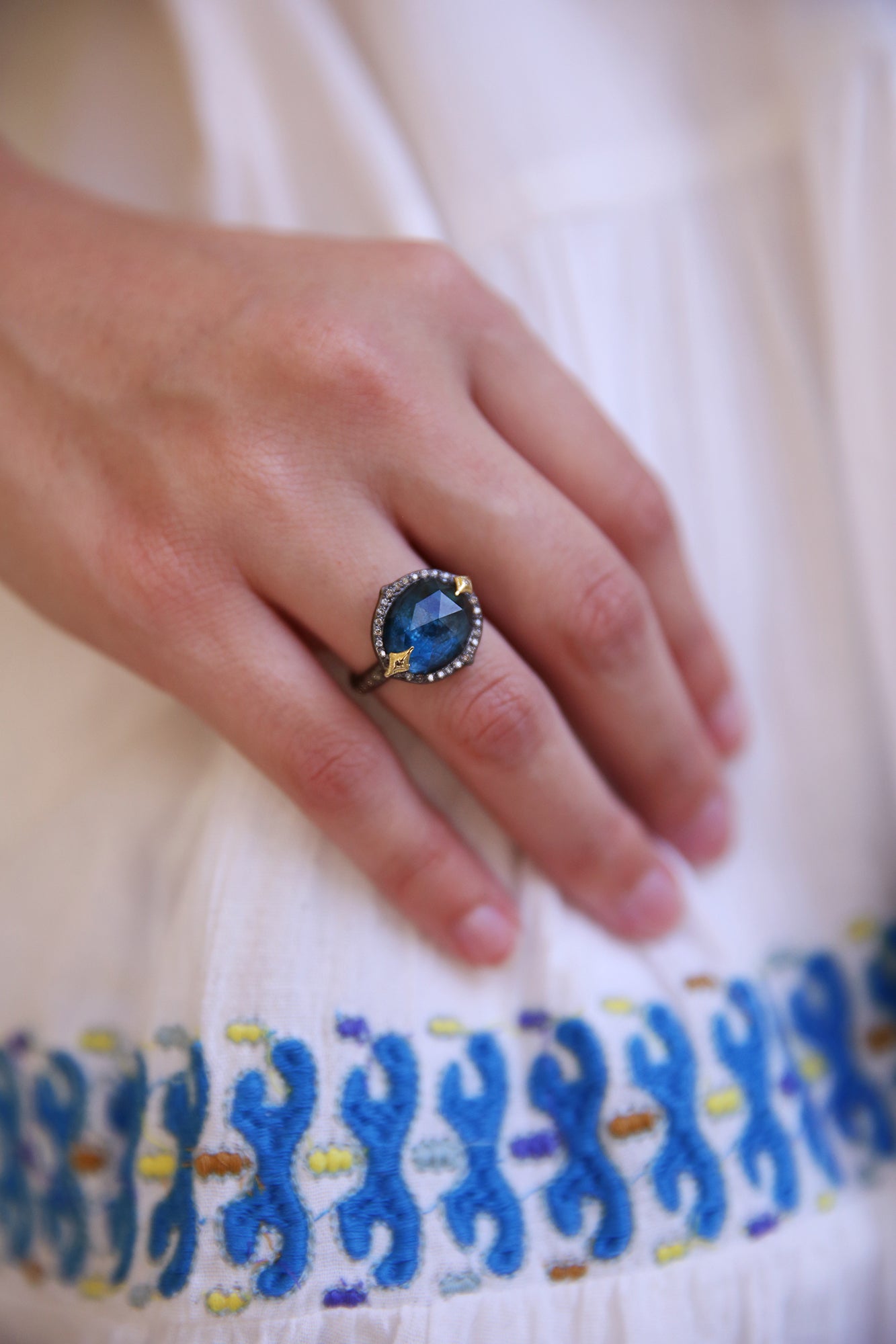London Blue Topaz Crivelli Statement Ring
