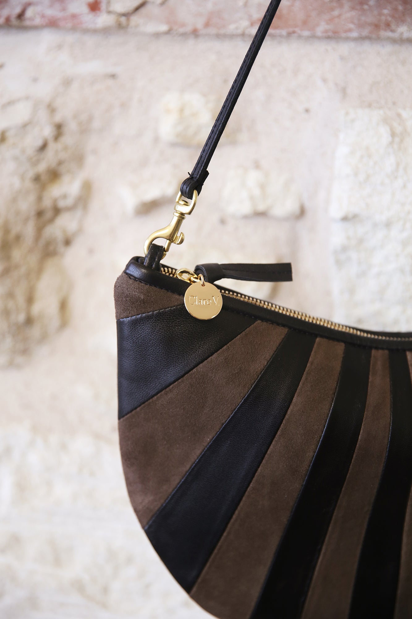 Lune Black/Chocolate Sunburst Mini Bag