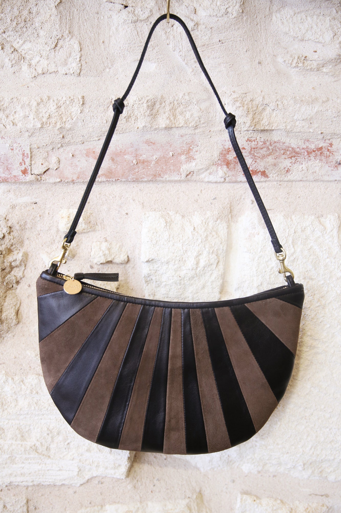 Lune Black/Chocolate Sunburst Mini Bag
