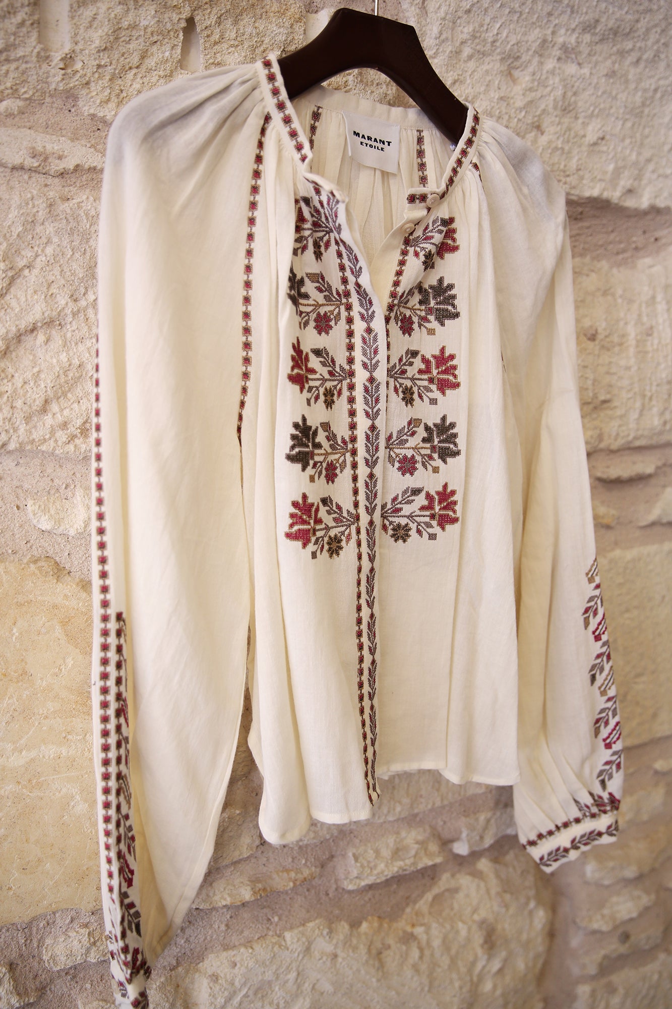 Lynne Embroidered Gauze Blouse