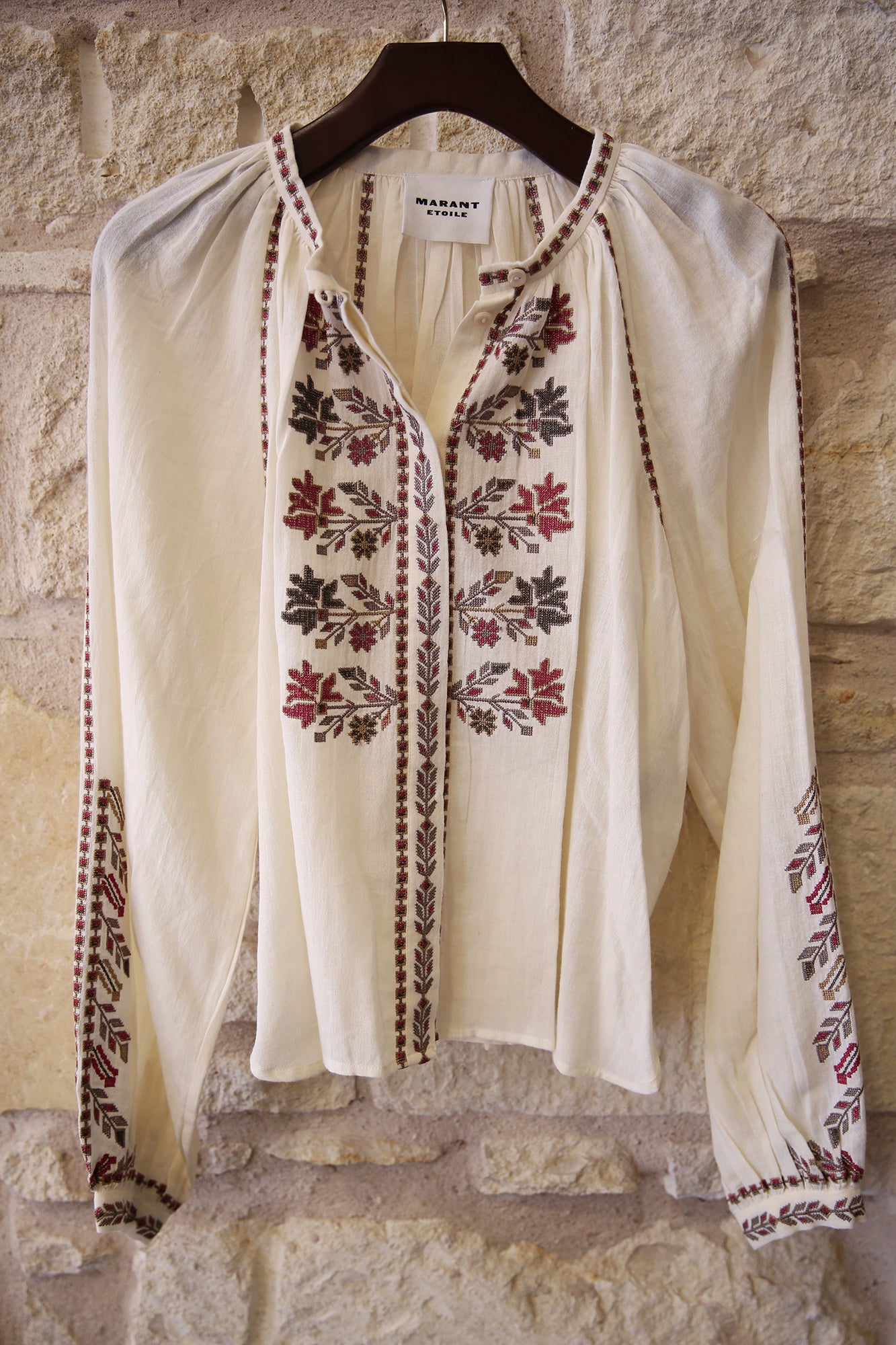 Lynne Embroidered Gauze Blouse