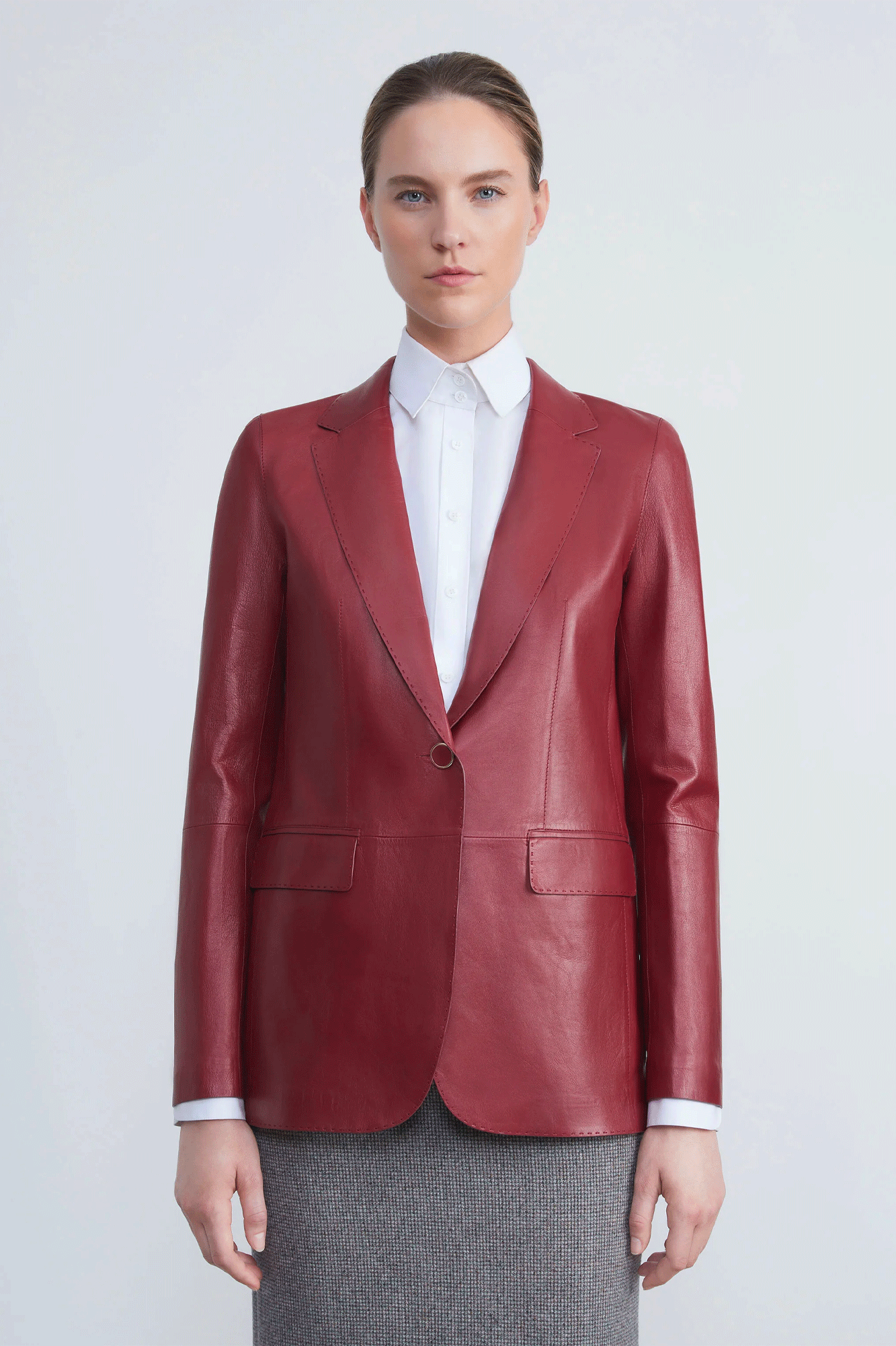 Flap Pocket Single Button Blazer