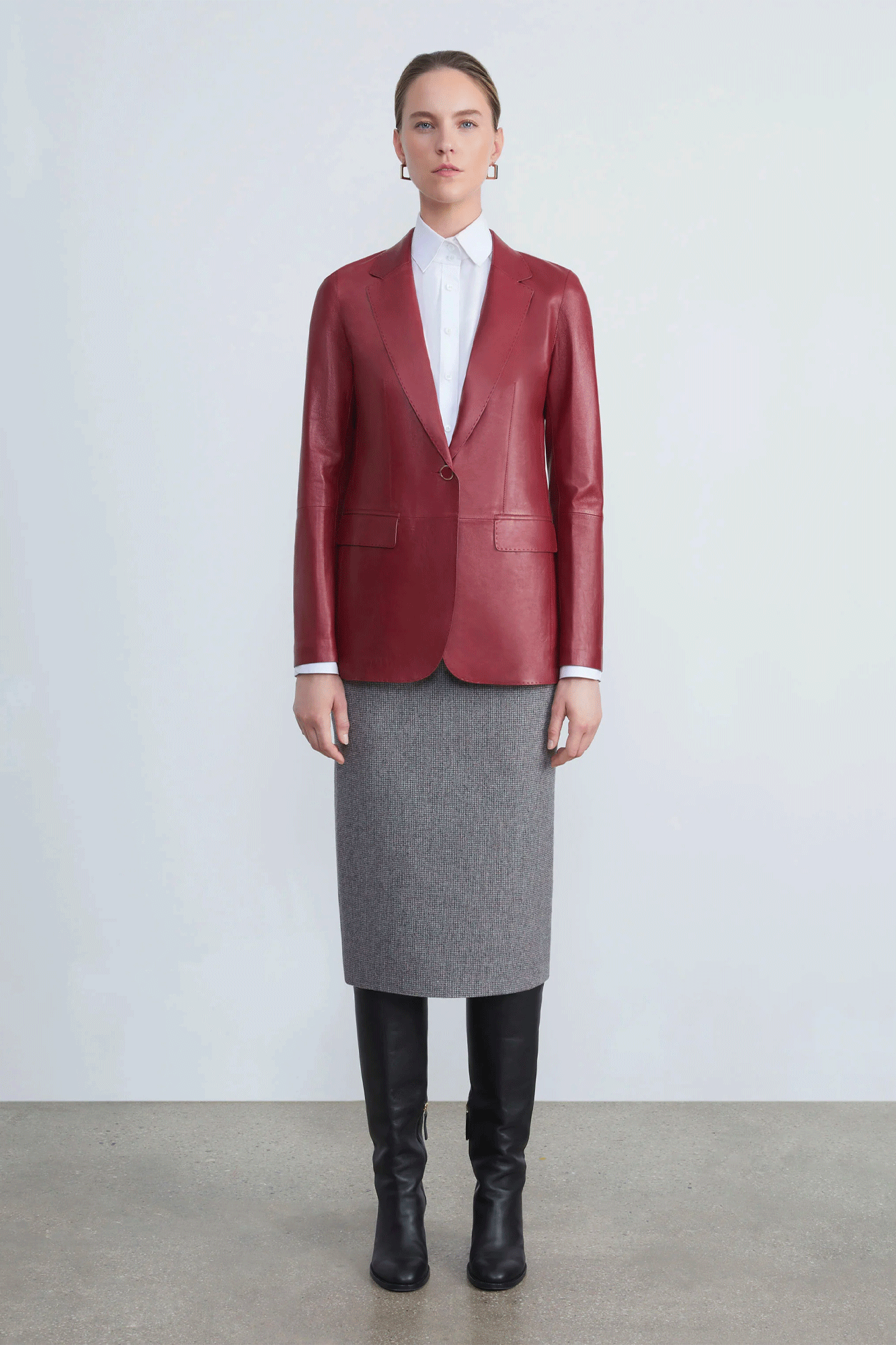 Flap Pocket Single Button Blazer