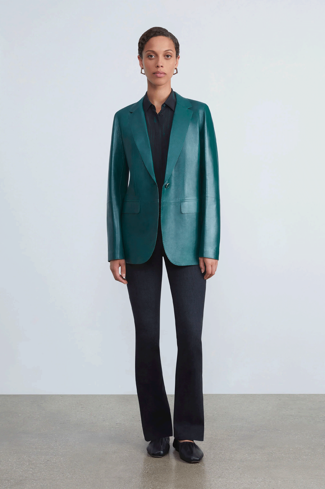 Flap Pocket Single Button Blazer