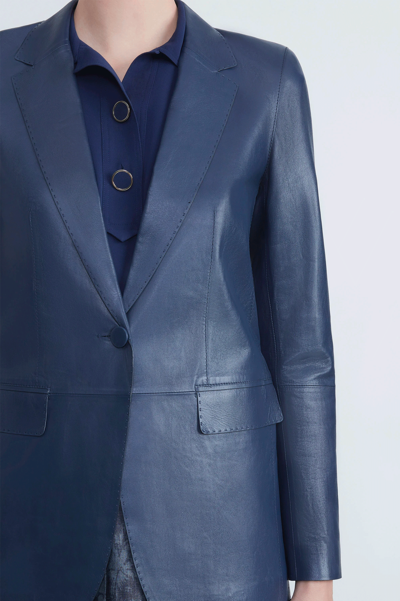 Flap Pocket Single Button Blazer