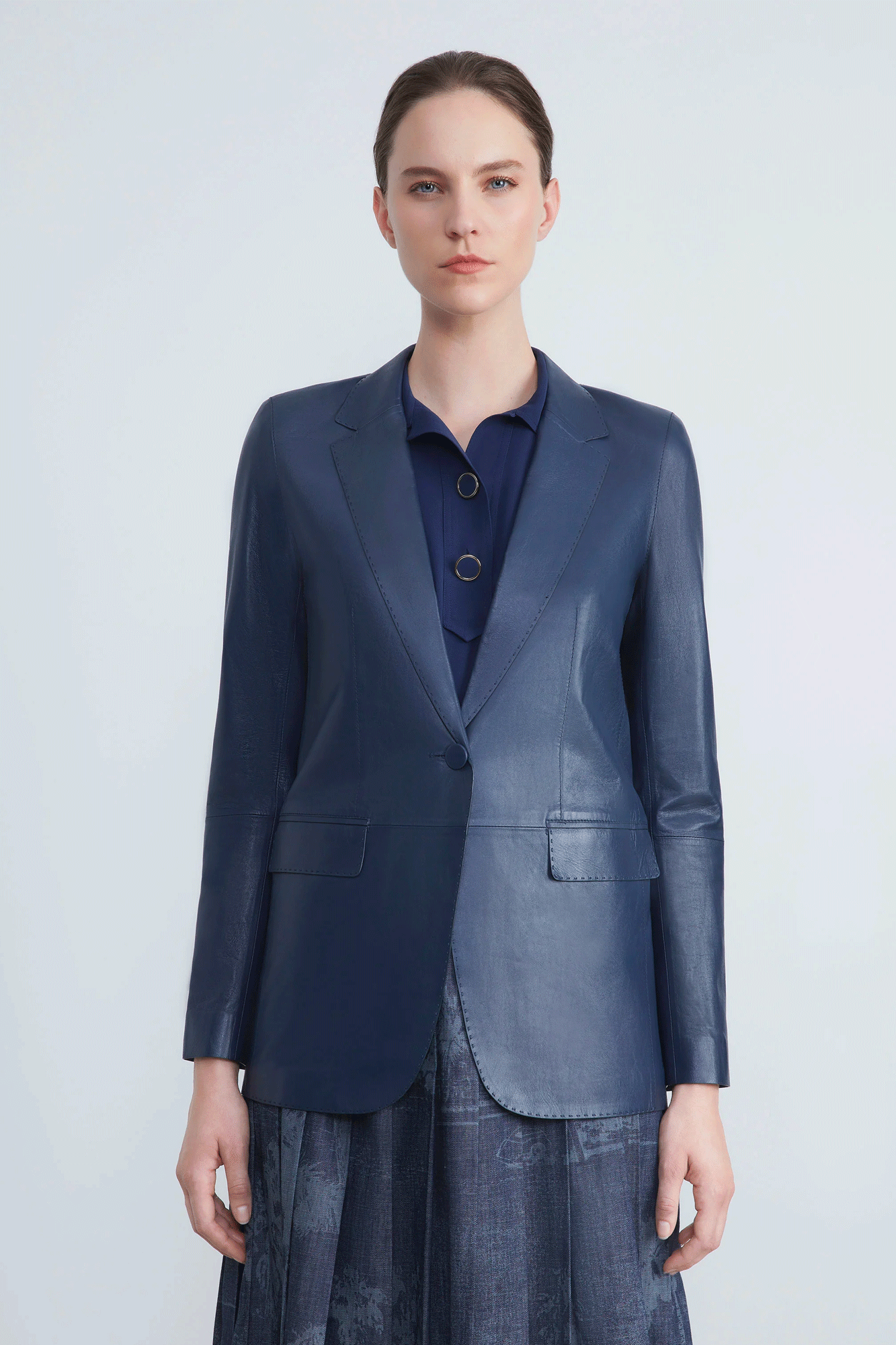 Flap Pocket Single Button Blazer
