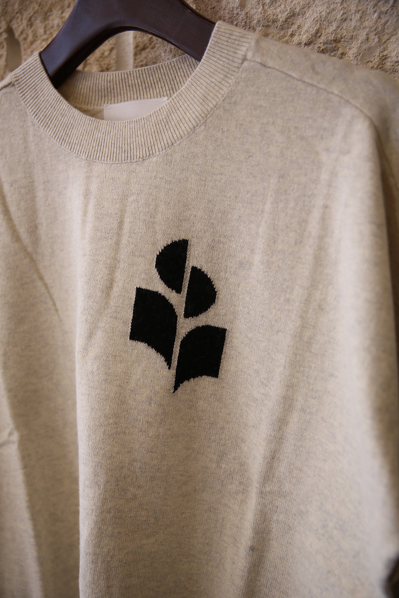 Marisans Logo Sweater in Mixed Cotton