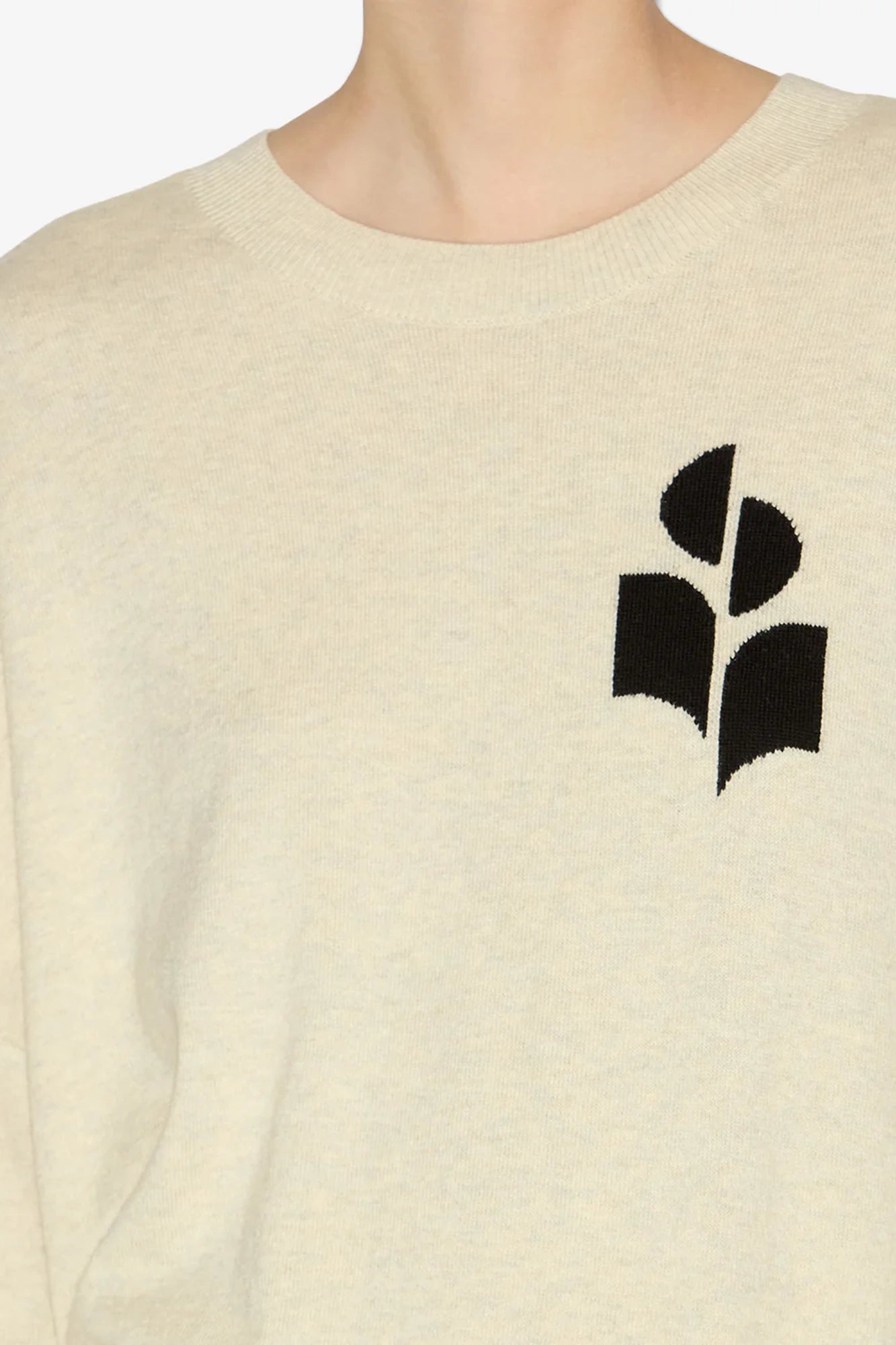 Marisans Logo Sweater in Mixed Cotton