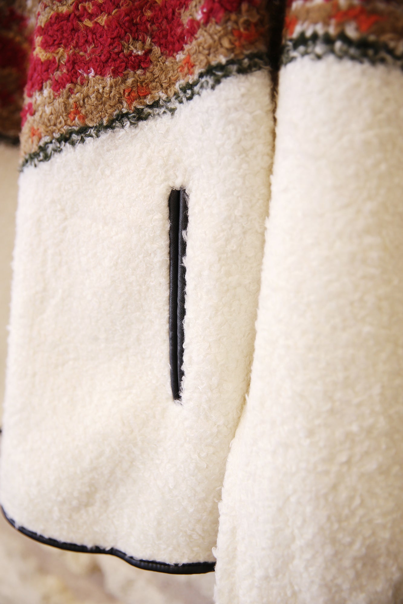 Marner Shearling Style Zip-Up Collar Pullover Coat