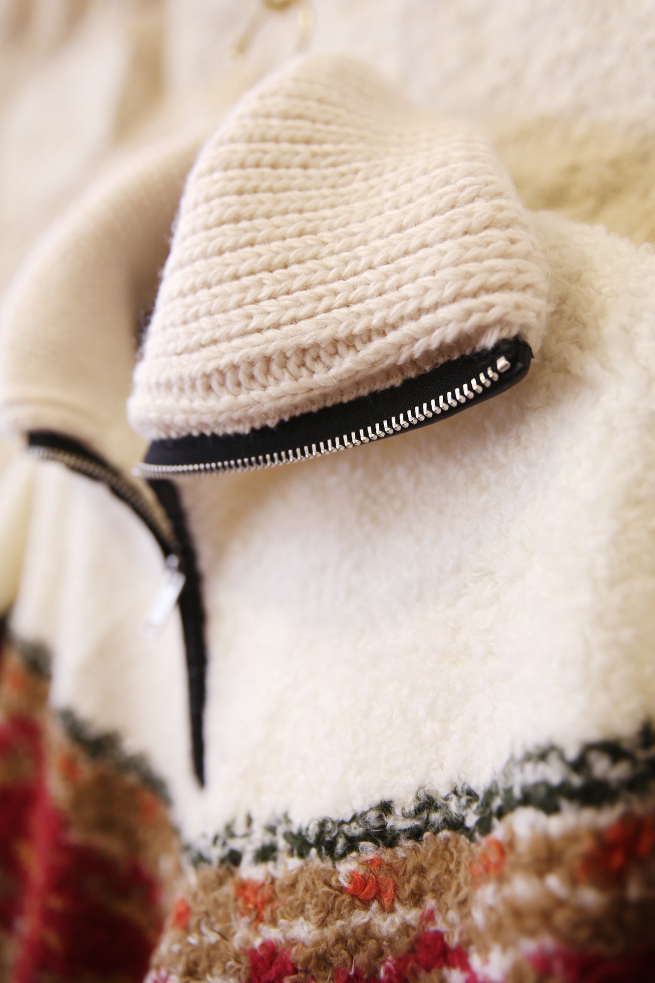 Marner Shearling Style Zip-Up Collar Pullover Coat