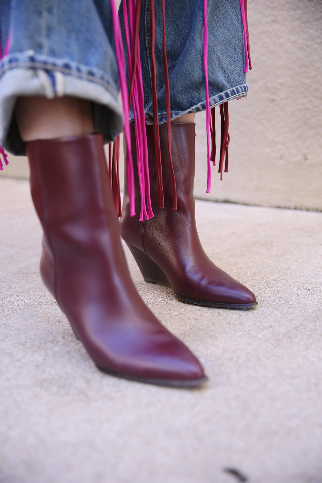 Wedge Boot Chilli Pepper Red