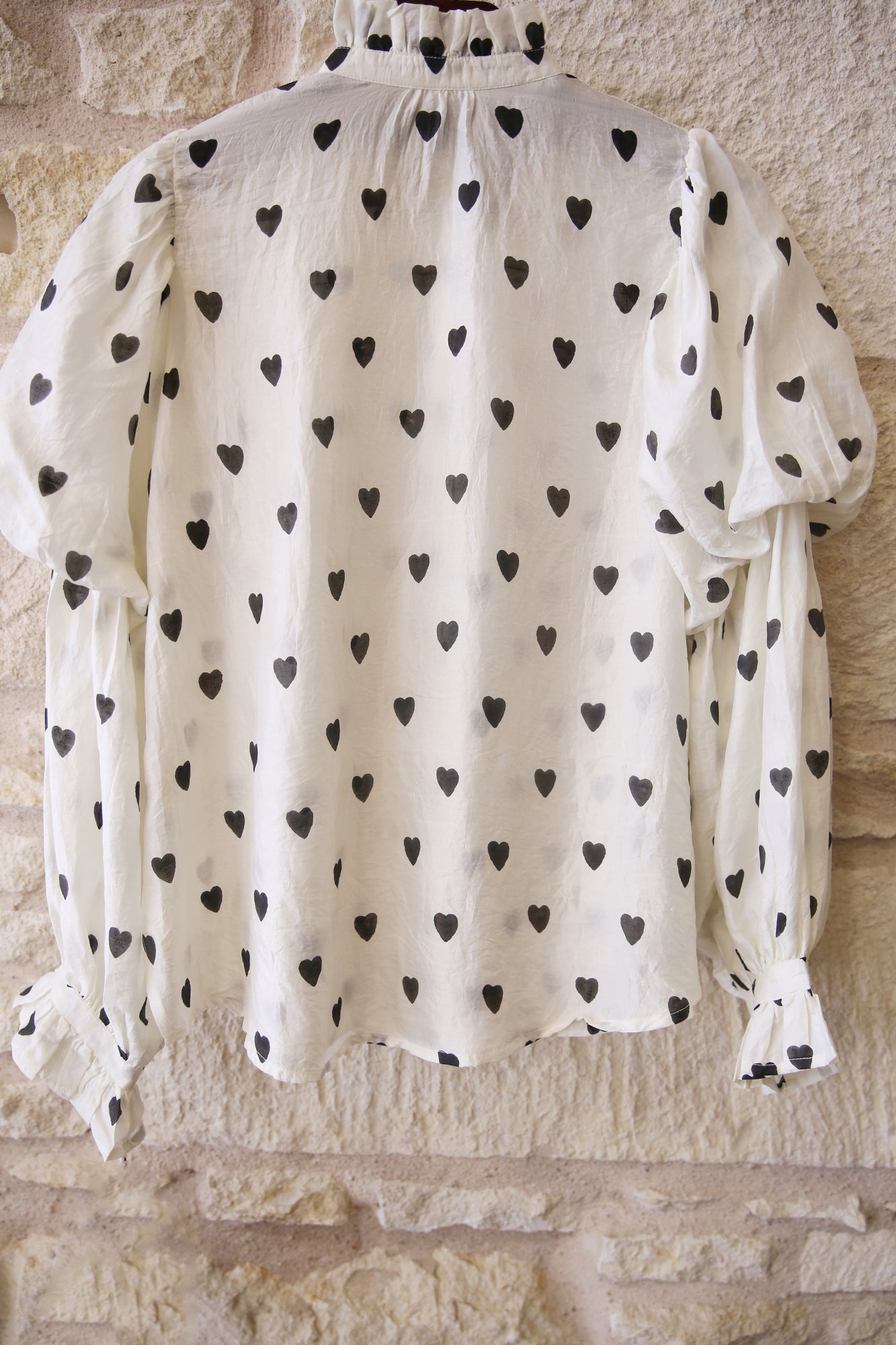 Mazie Onyx Heart Silk Shirt