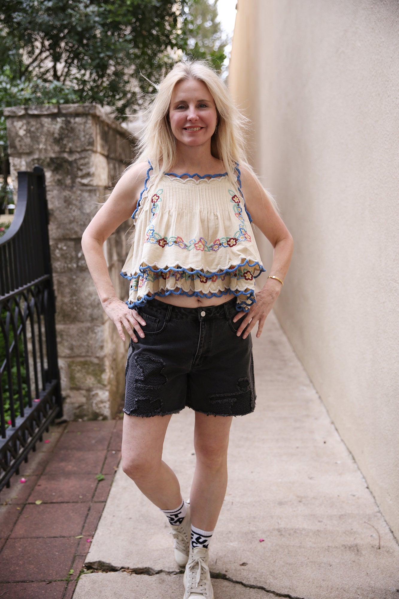 Melinda Embroidery Tank Top