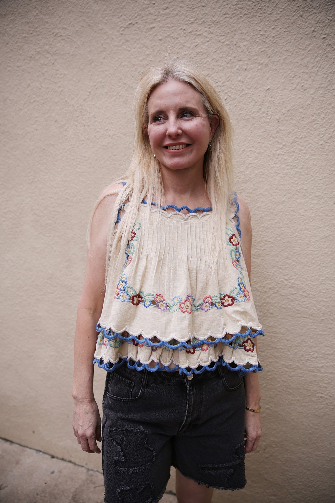 Melinda Embroidery Tank Top