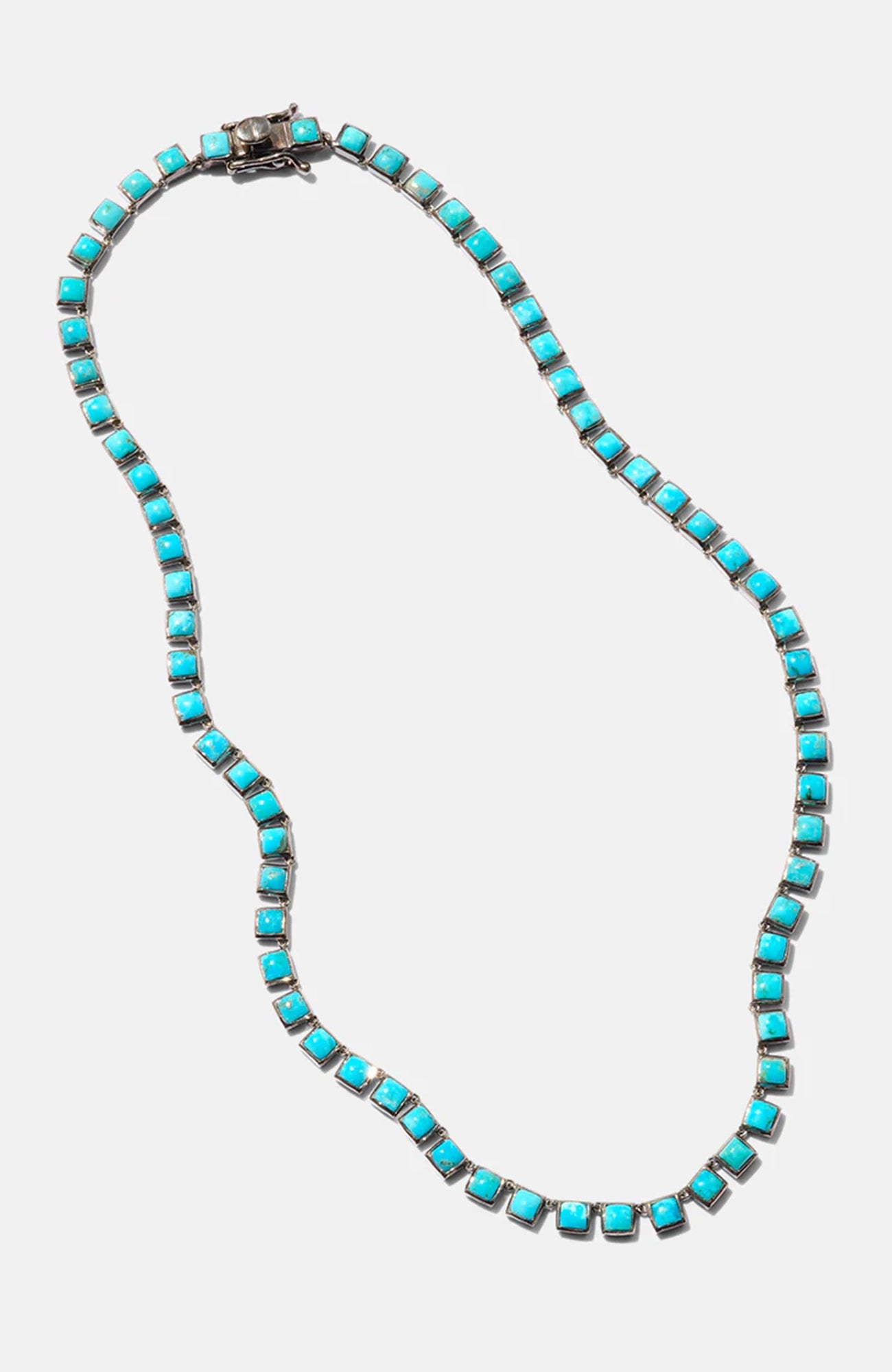 Mini Tile Rivière Necklace Turquoise