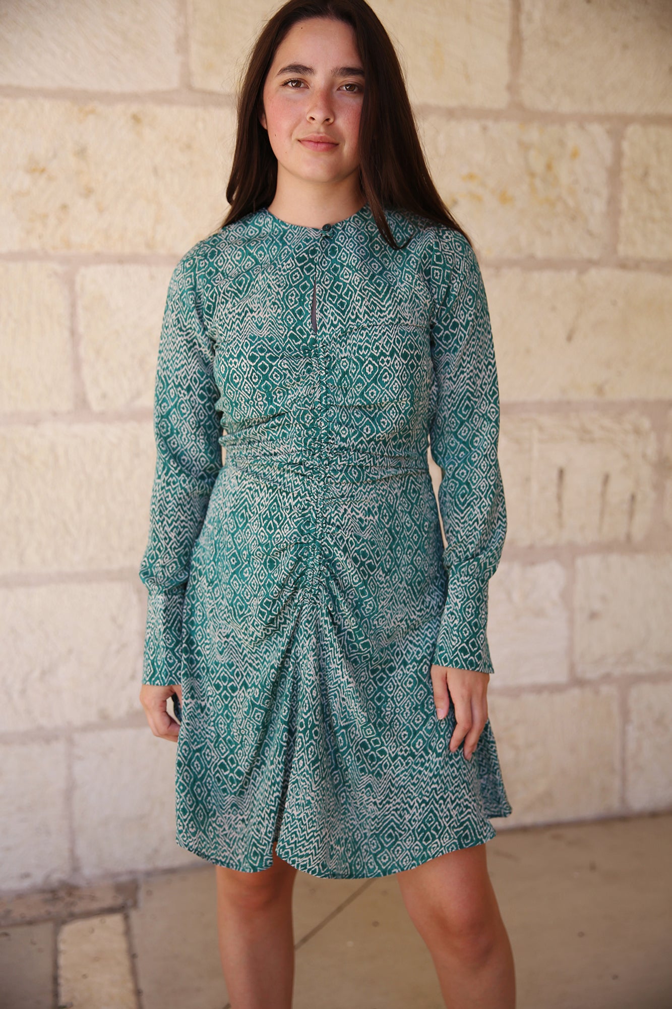 Moldes Bell Short Dress Emerald Shibory