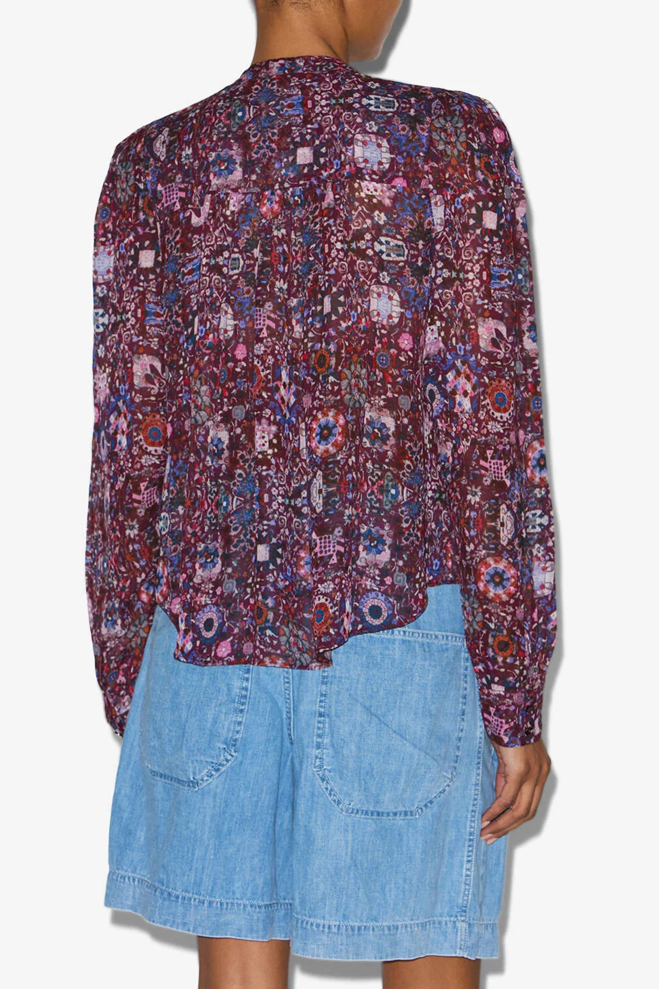Noeline Printed Crepe Blouse