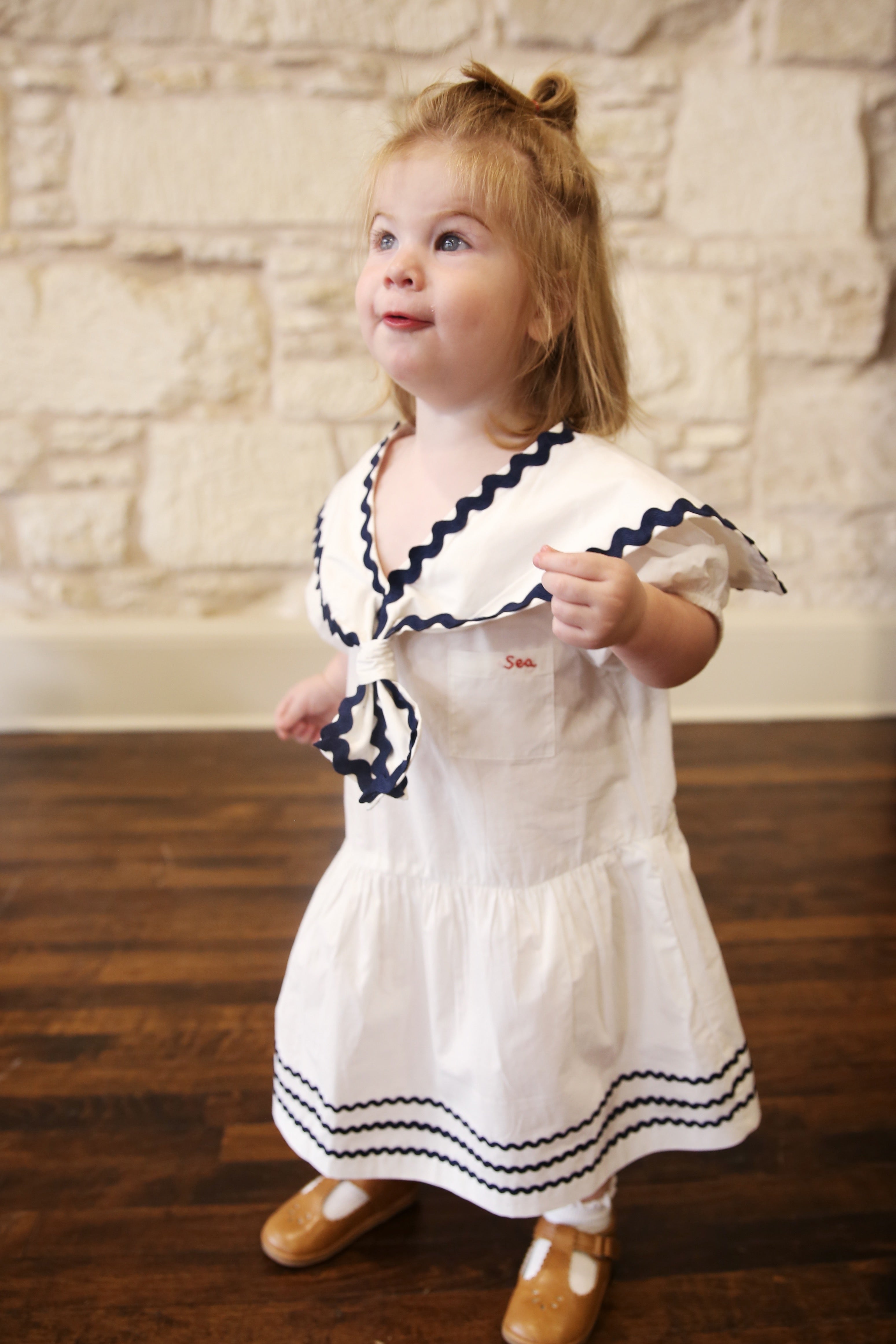 Nancy Nautical Short Sleeve Dress