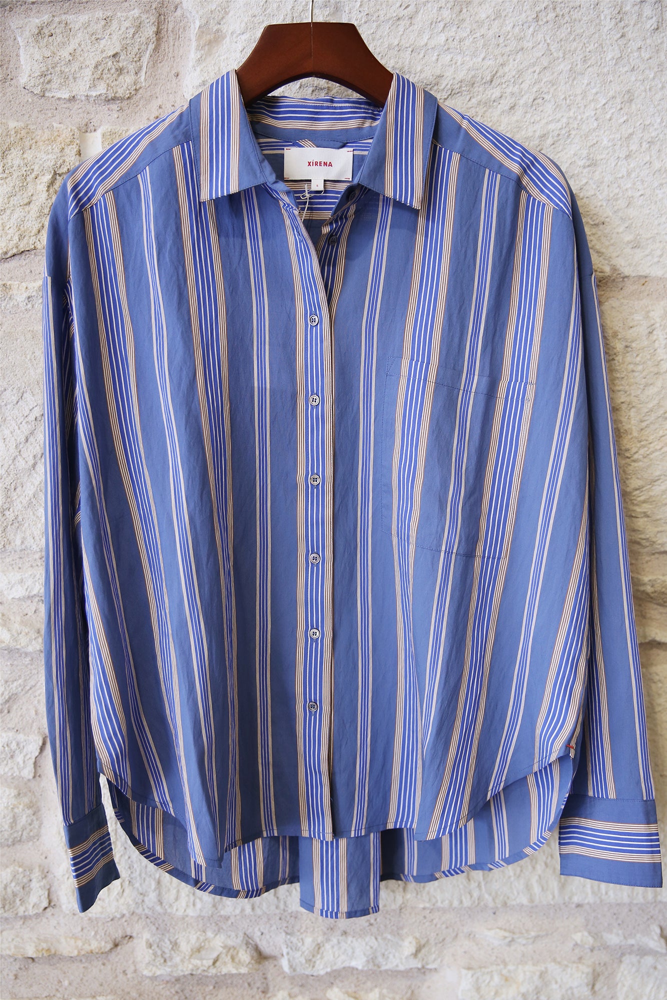 Navy Blue Stripe Jordy Shirt