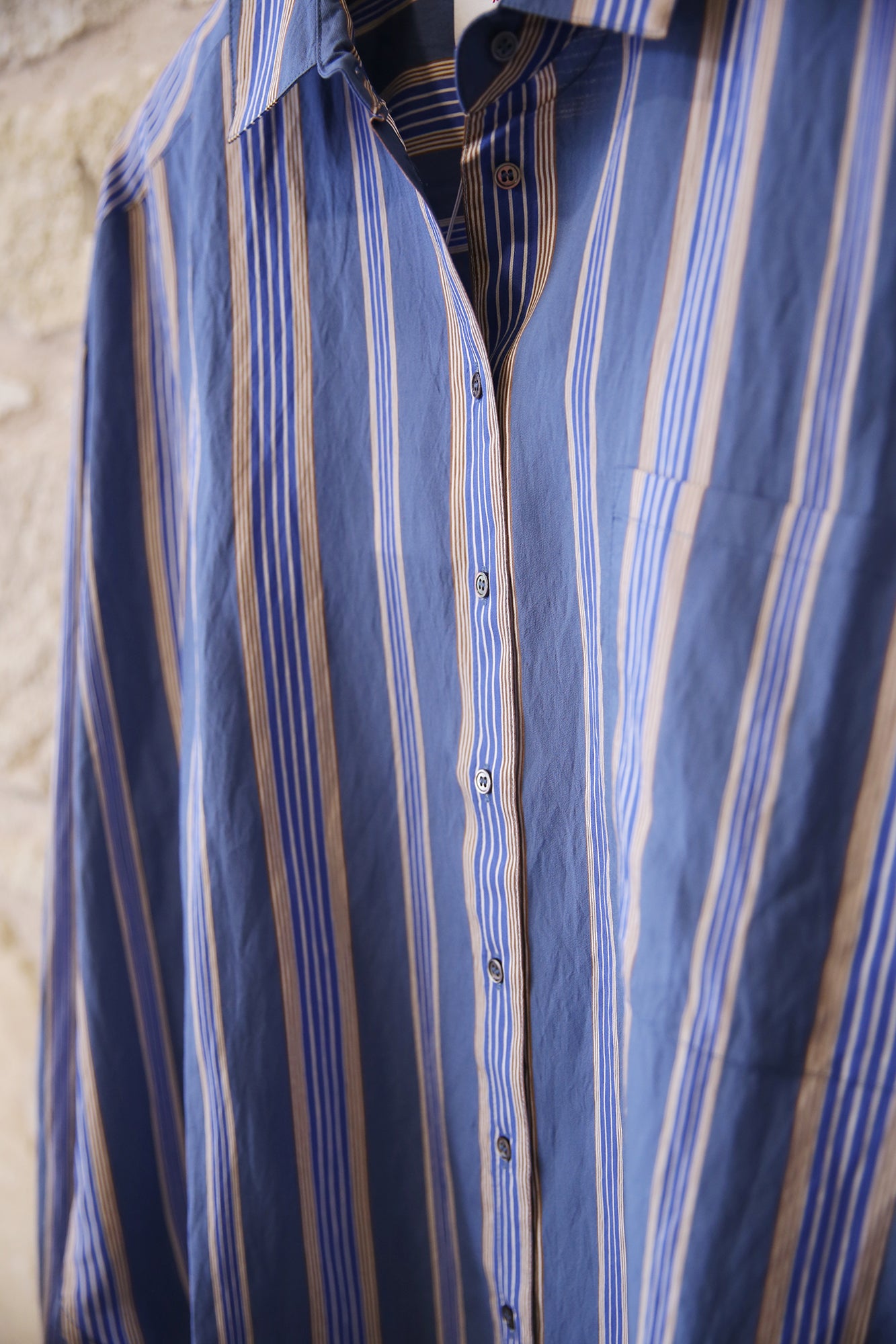 Navy Blue Stripe Jordy Shirt