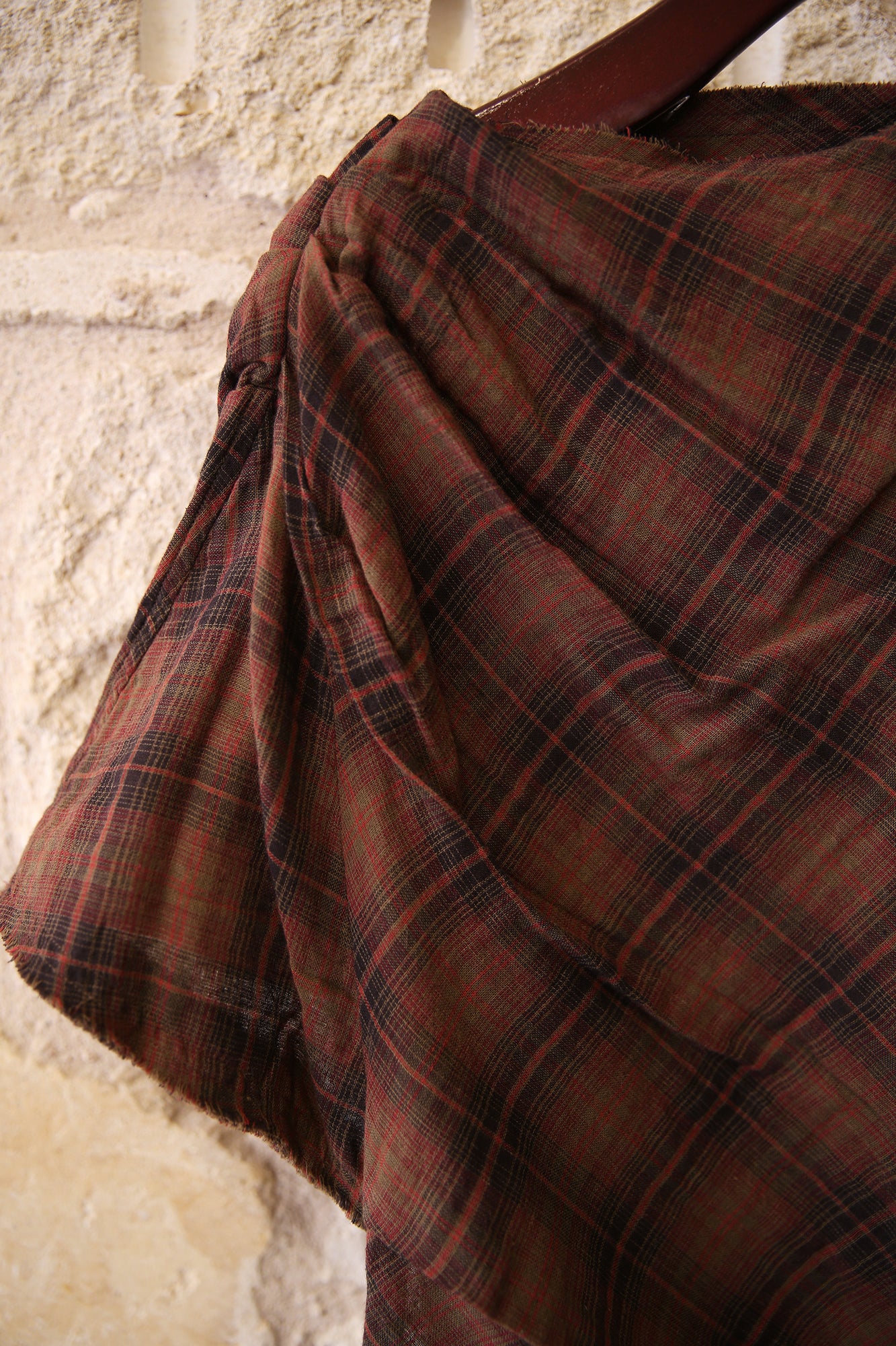 Neyela Asymmetrical Checkered Top