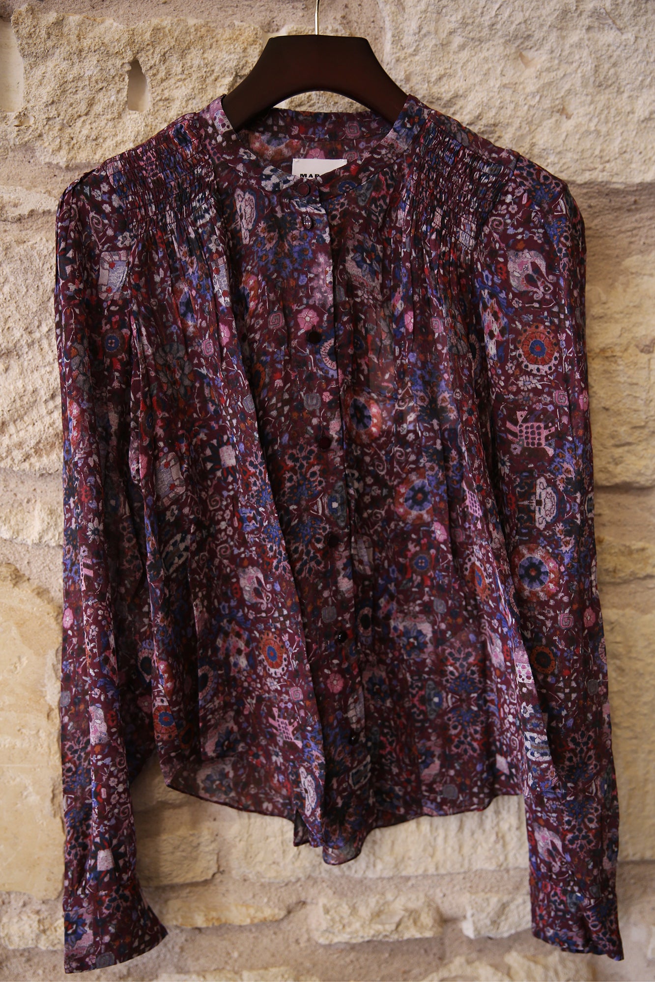 Noeline Printed Crepe Blouse
