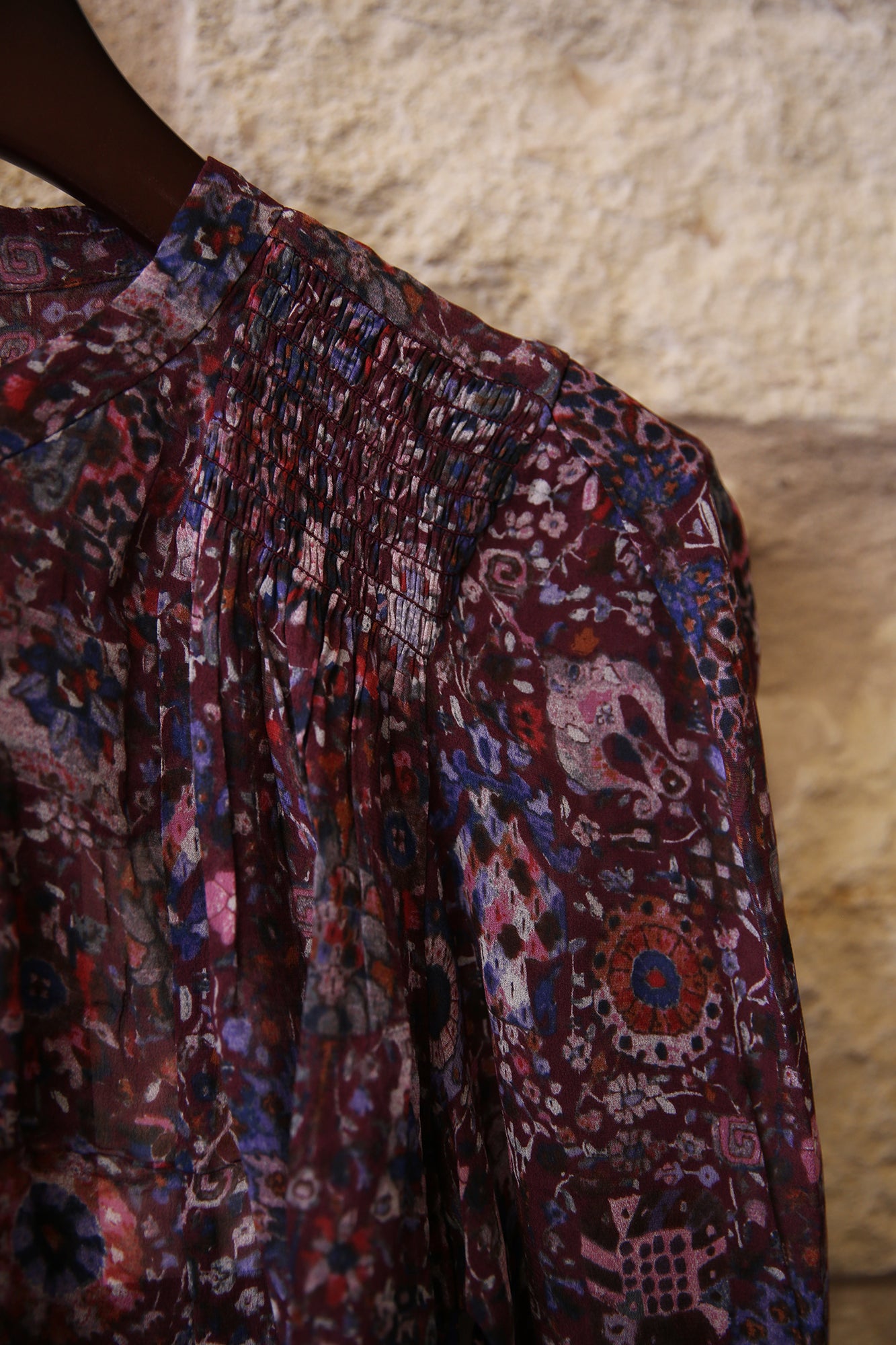 Noeline Printed Crepe Blouse