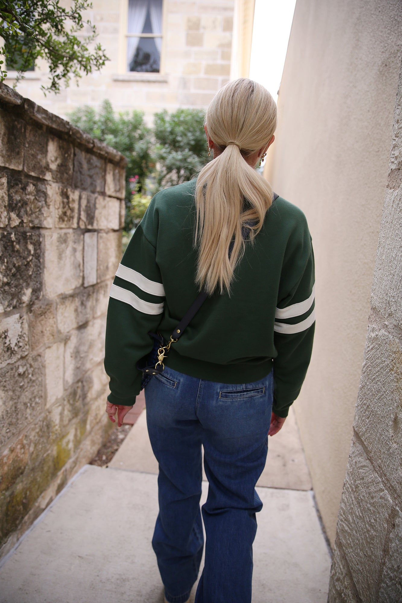 Oversized Varsity Sweatshirt Forest