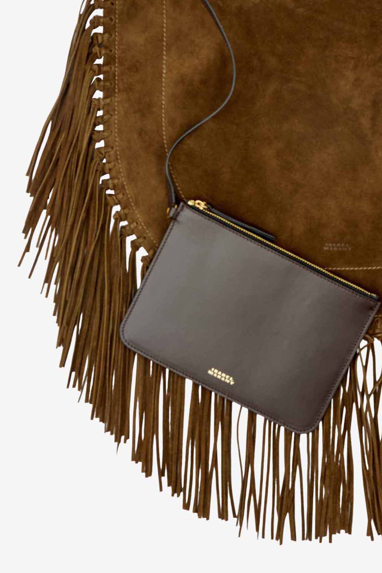 Oskan Hobo Soft Suede Calfskin Leather Bag