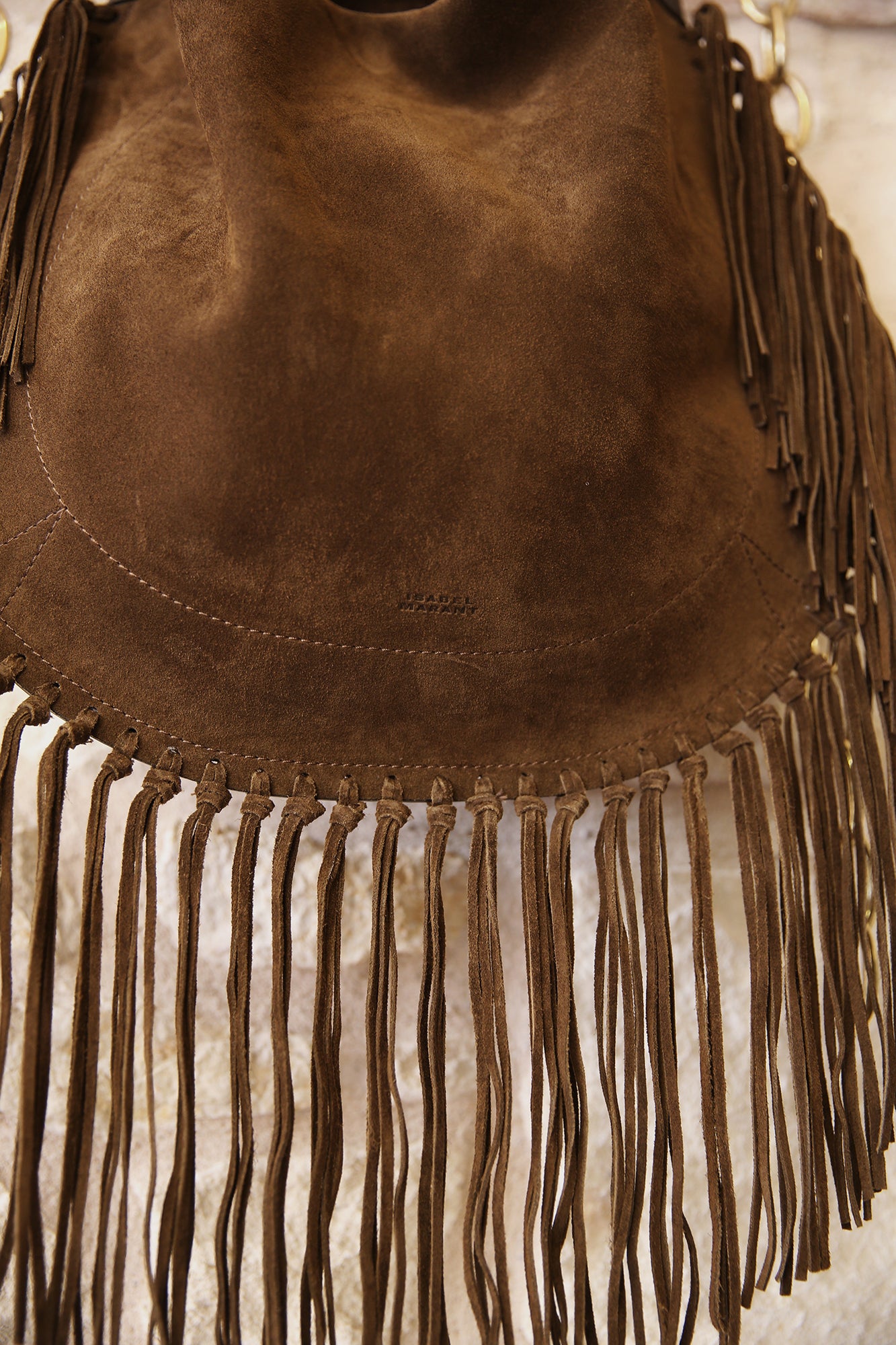 Oskan Hobo Soft Suede Calfskin Leather Bag