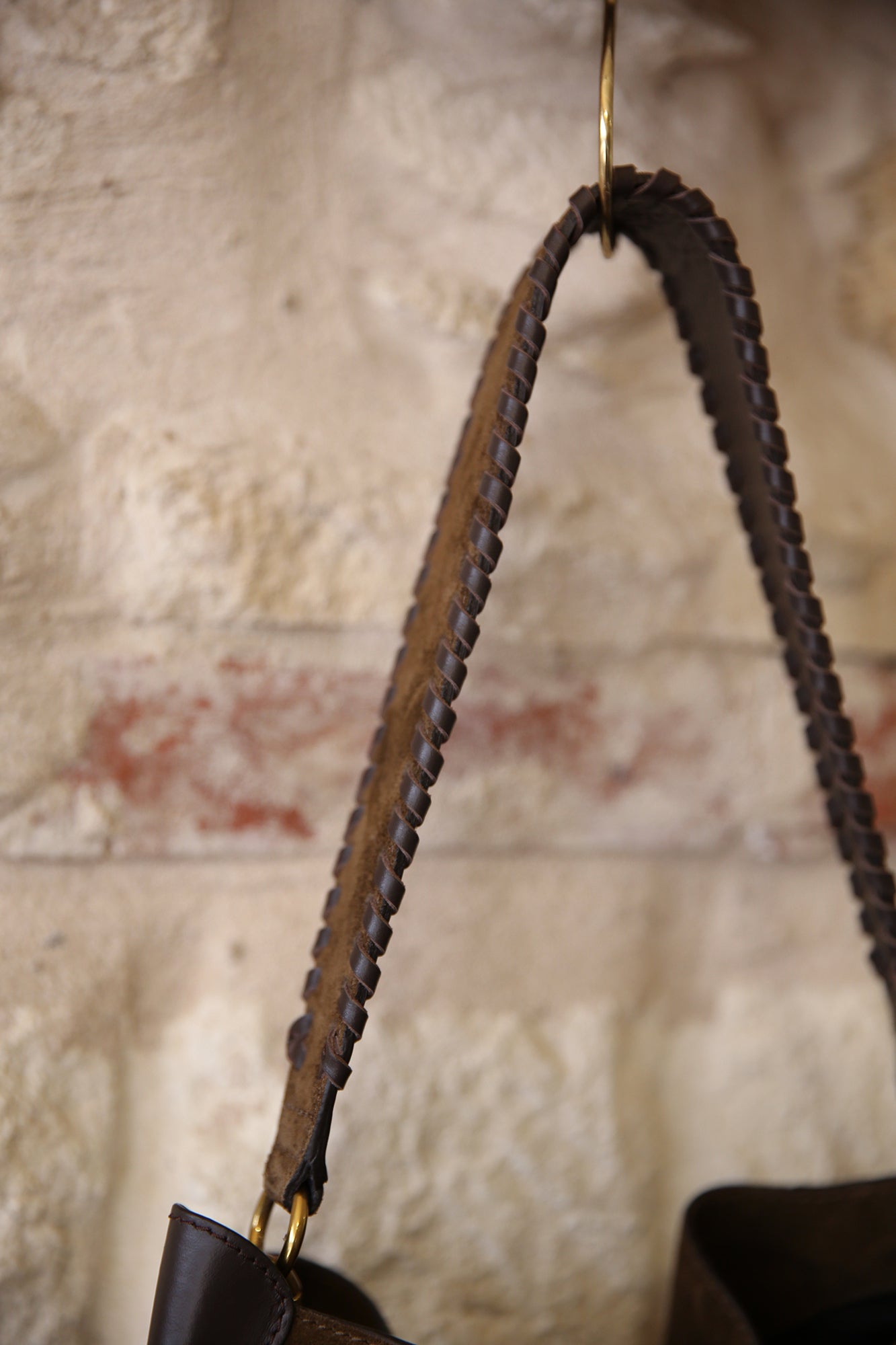 Oskan Hobo Soft Suede Calfskin Leather Bag