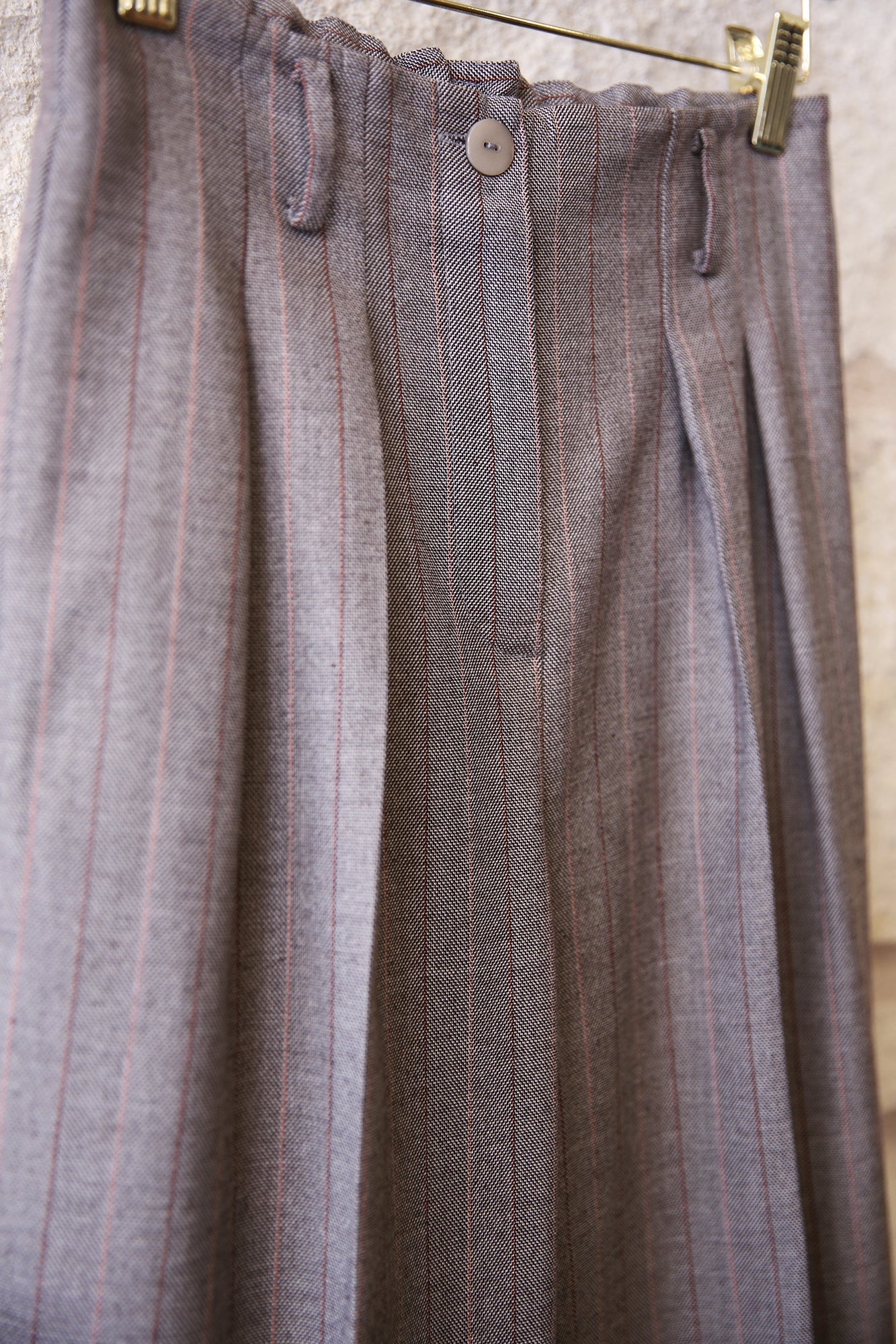 Pinstripe Pleated Trouser
