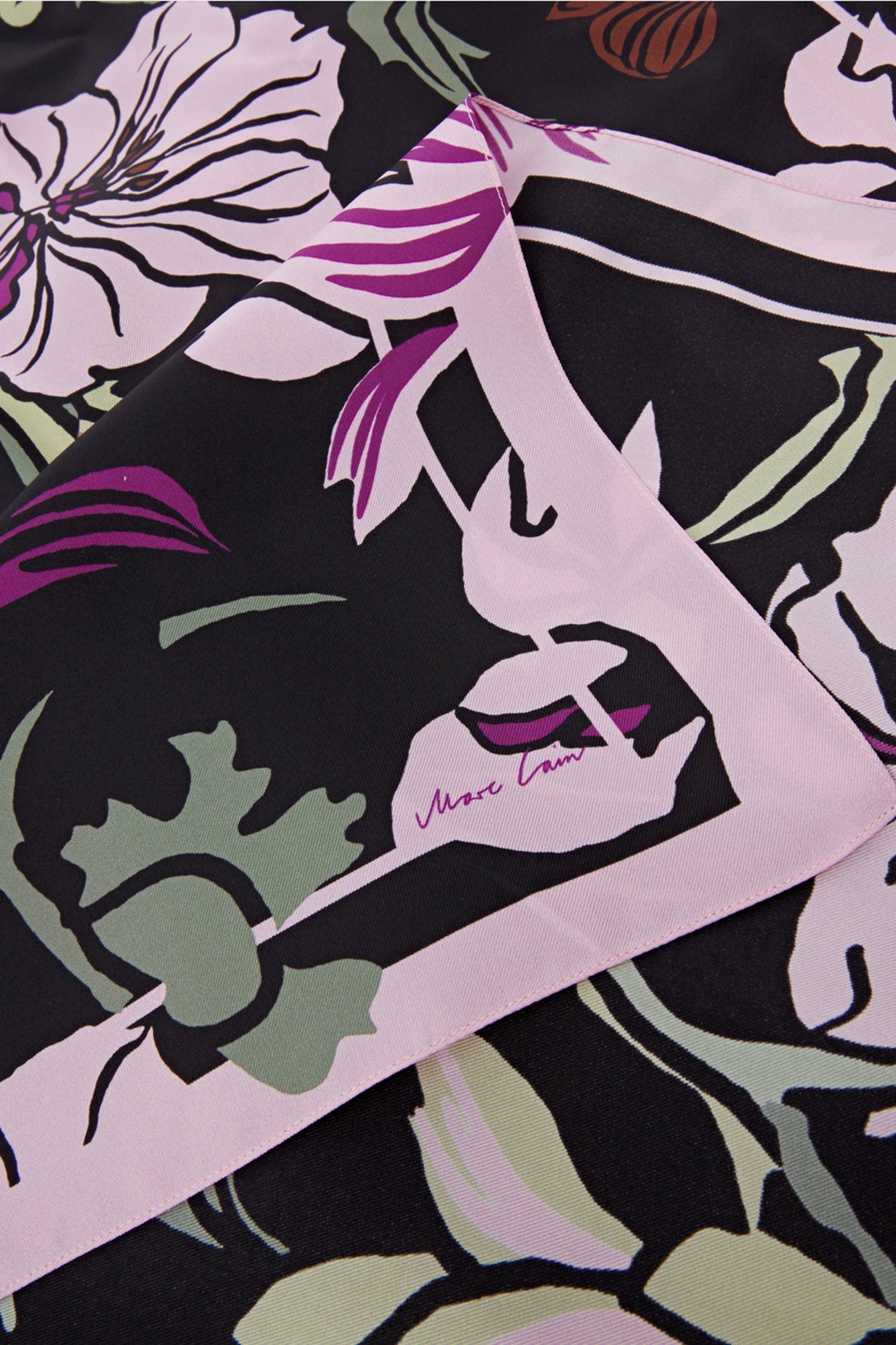 Purple Reign Silk Scarf in Flower Print