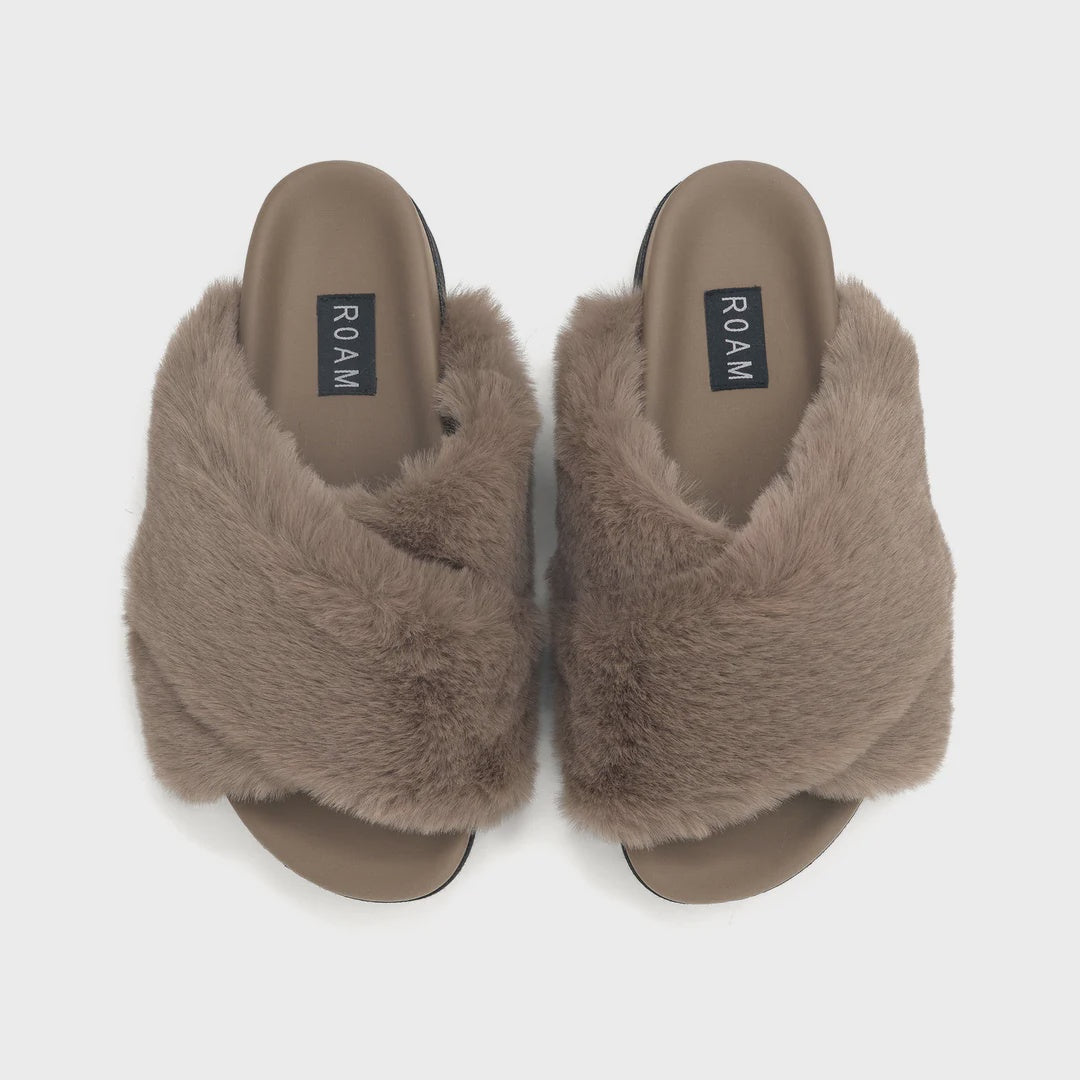 Roam Cloud Slippers Nude Tonal Faux Fur