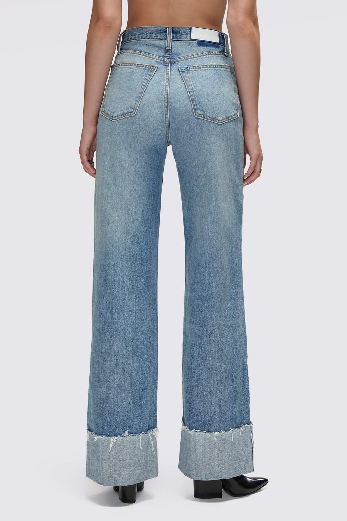 High Rise Wide Leg Cuff