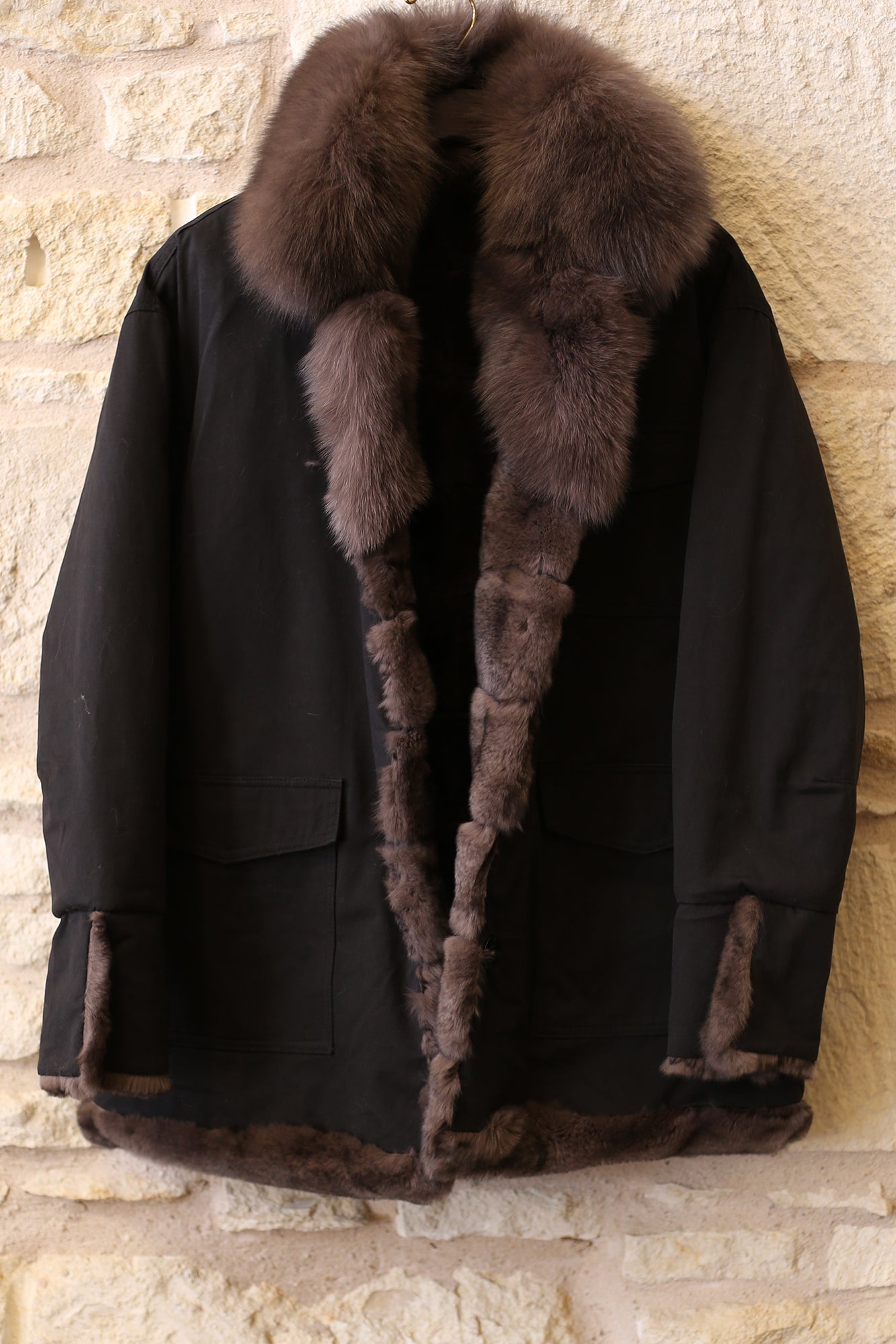 Reversible Cotton To Fox Coat