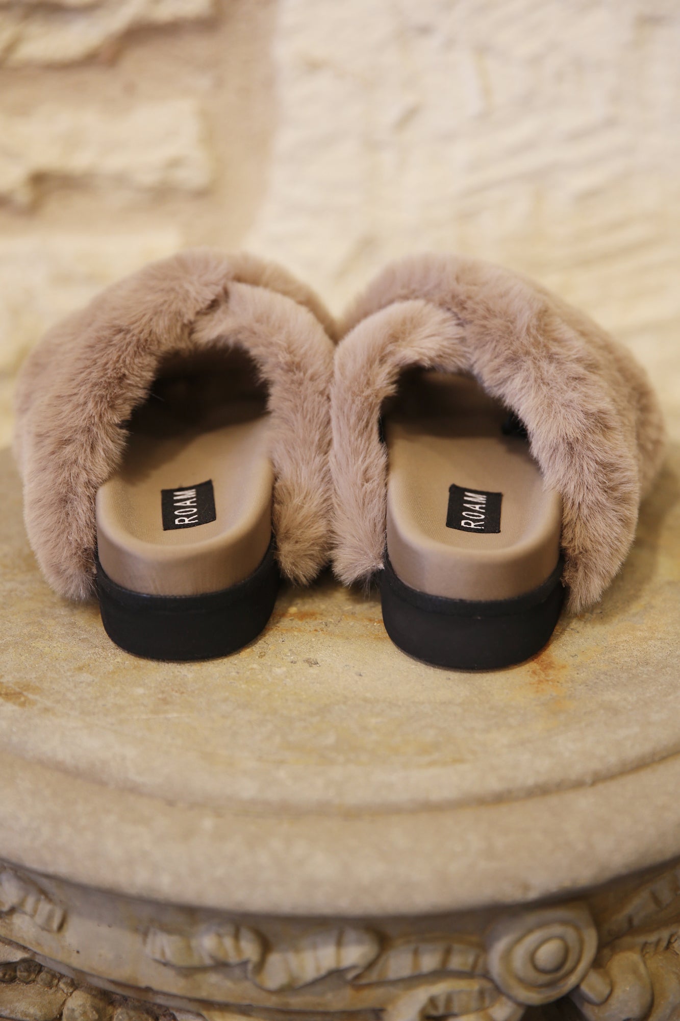 Roam Cloud Slippers Nude Tonal Faux Fur