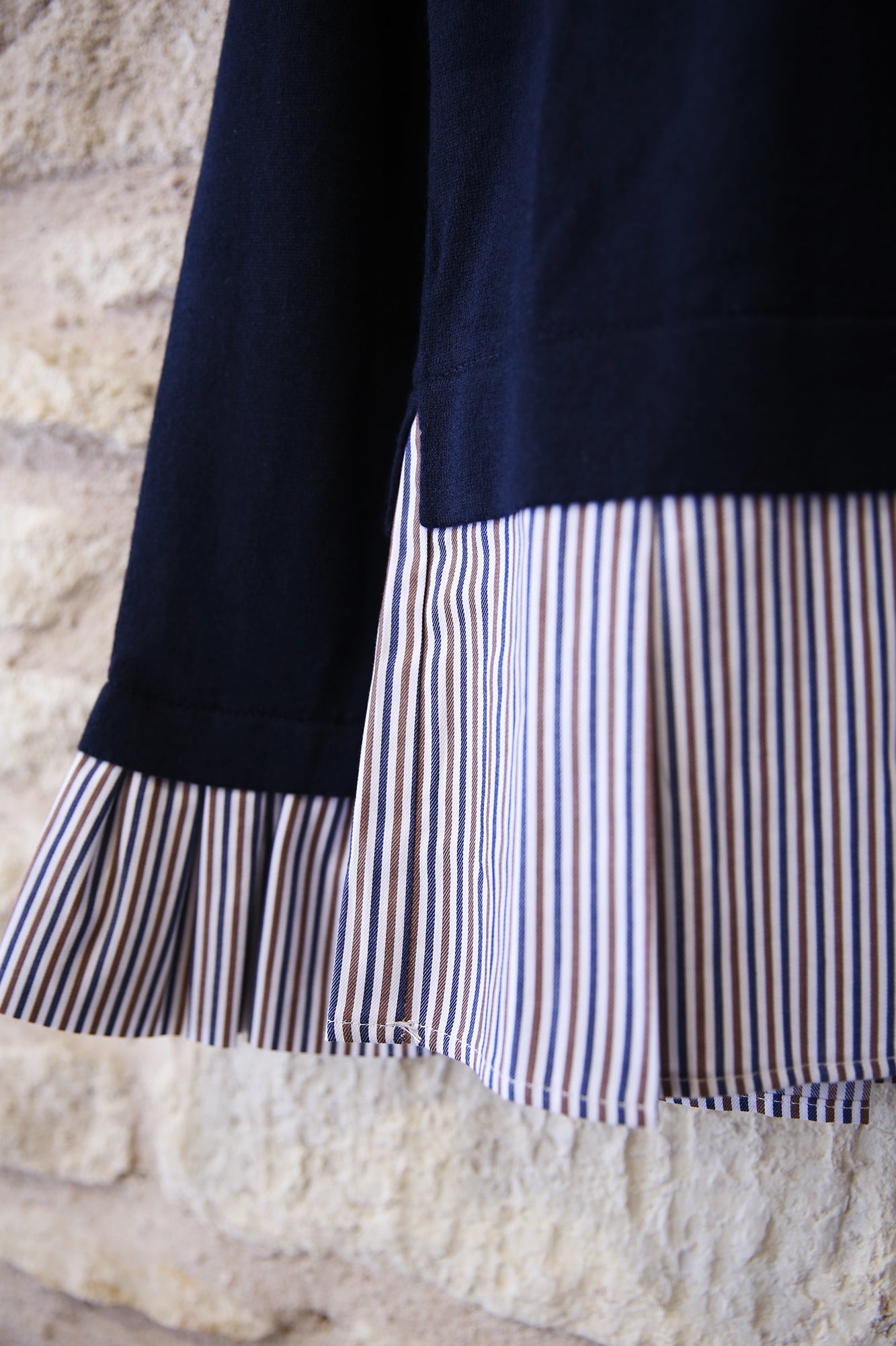 Round Neck With Waist and Cuff Detail Sweater
